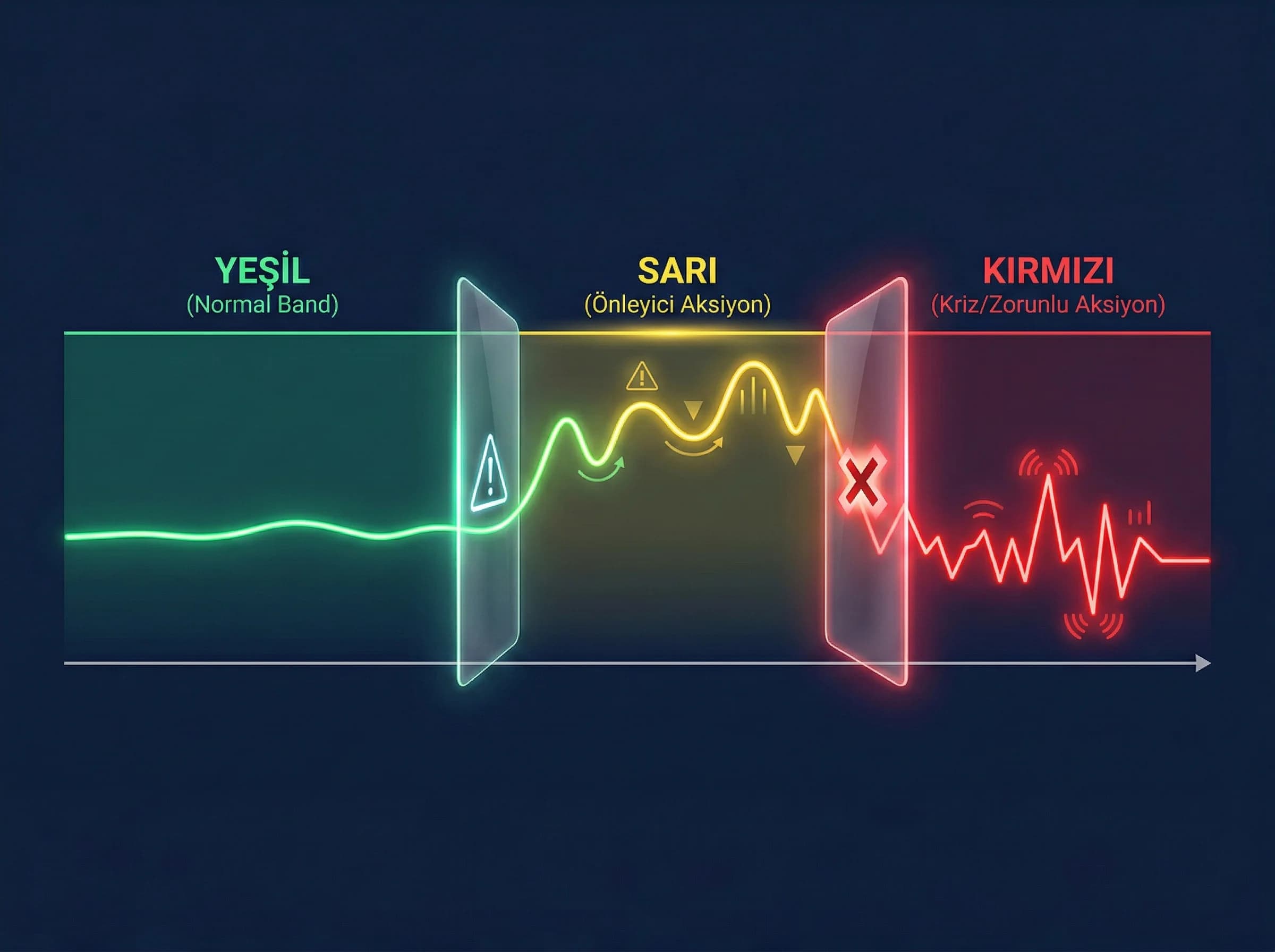 Deviation bandı ve renk mantığı, sarı kırmızı eşik geçiş görseli