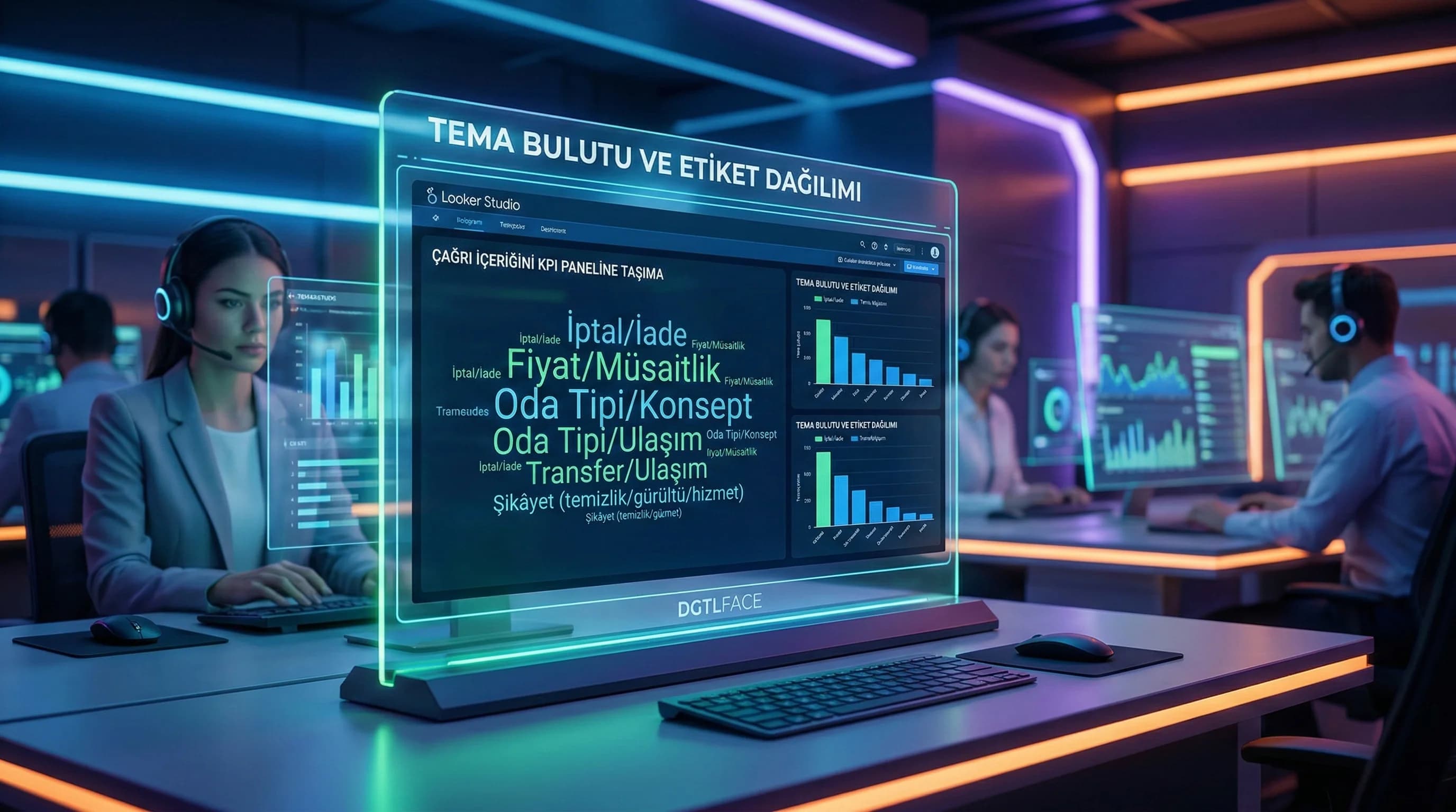 Speech analytics akışı veri özet etiket aksiyon diyagramı, call center şeması