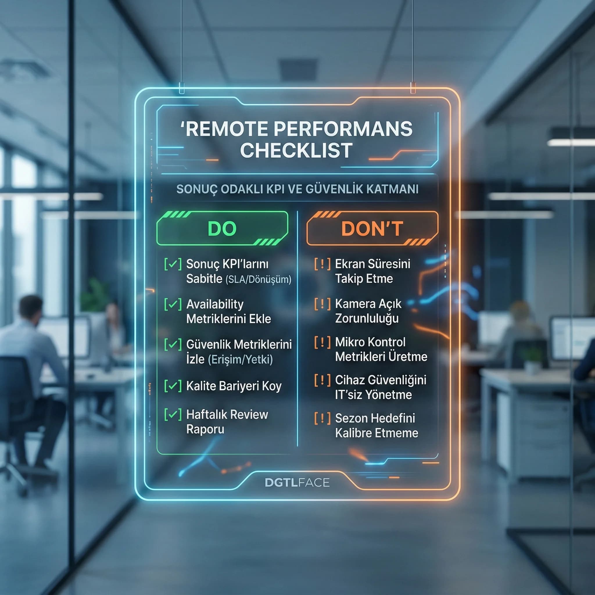 Kültür ve güven dengesi, mikro kontrol yerine sonuç KPI yaklaşımı geçişi