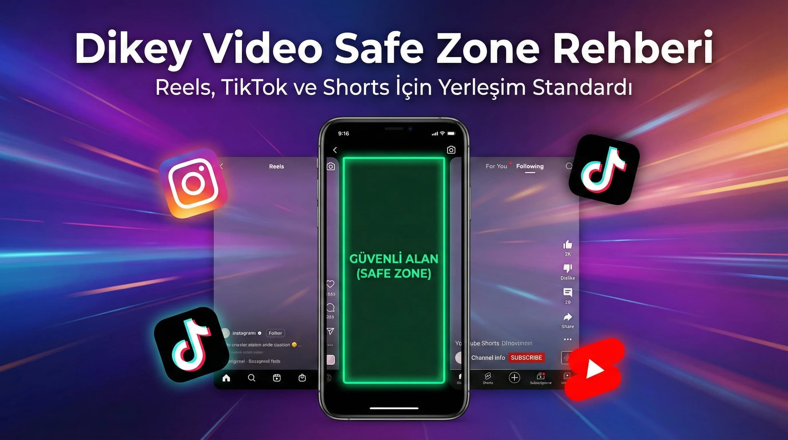 Dikey Video Tasarımı: Reels, TikTok ve Shorts İçin Safe Zone Rehberi