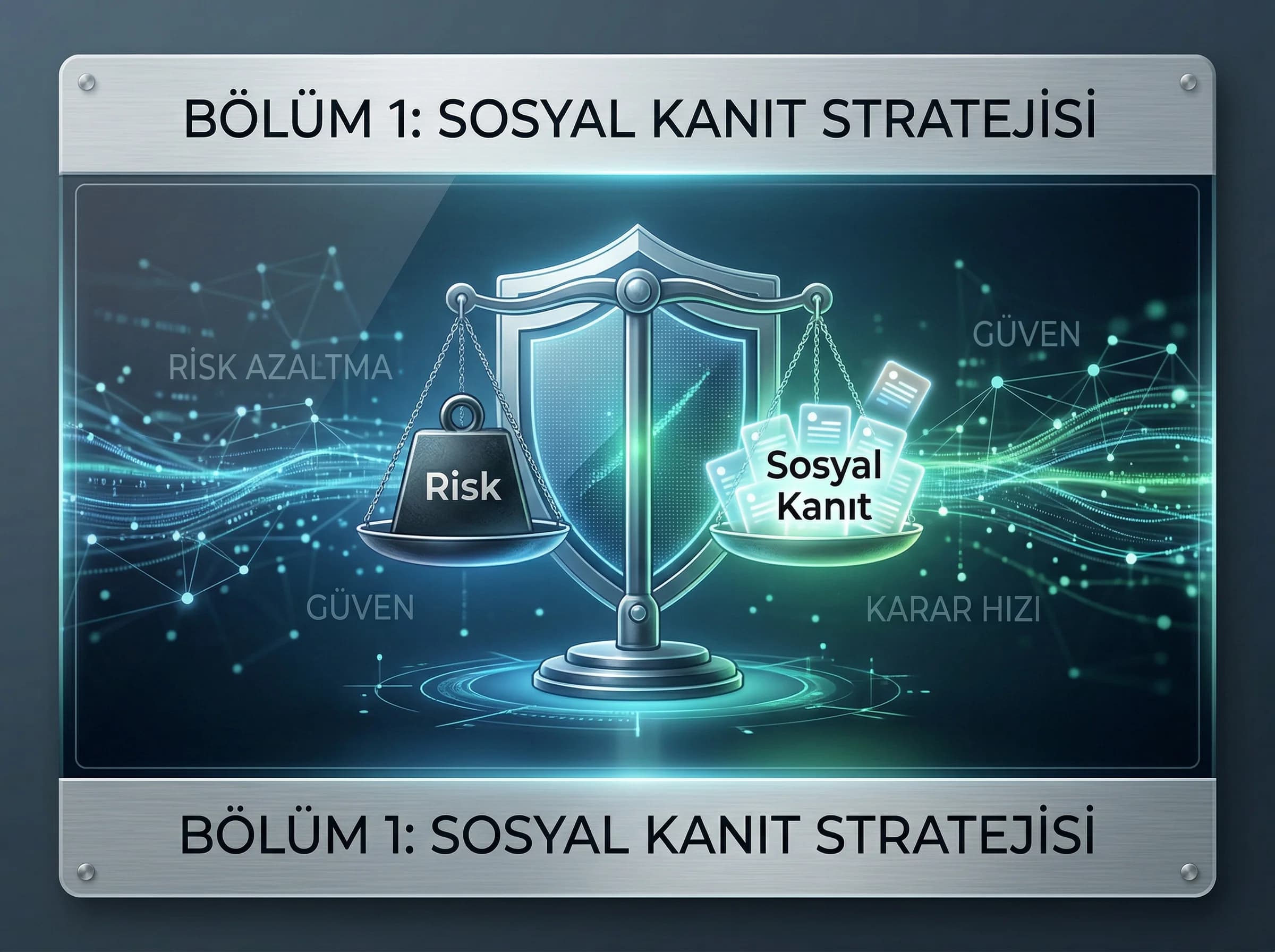Sosyal kanıt ayırıcı görseli, otel ve B2B’de risk azaltma ve güven