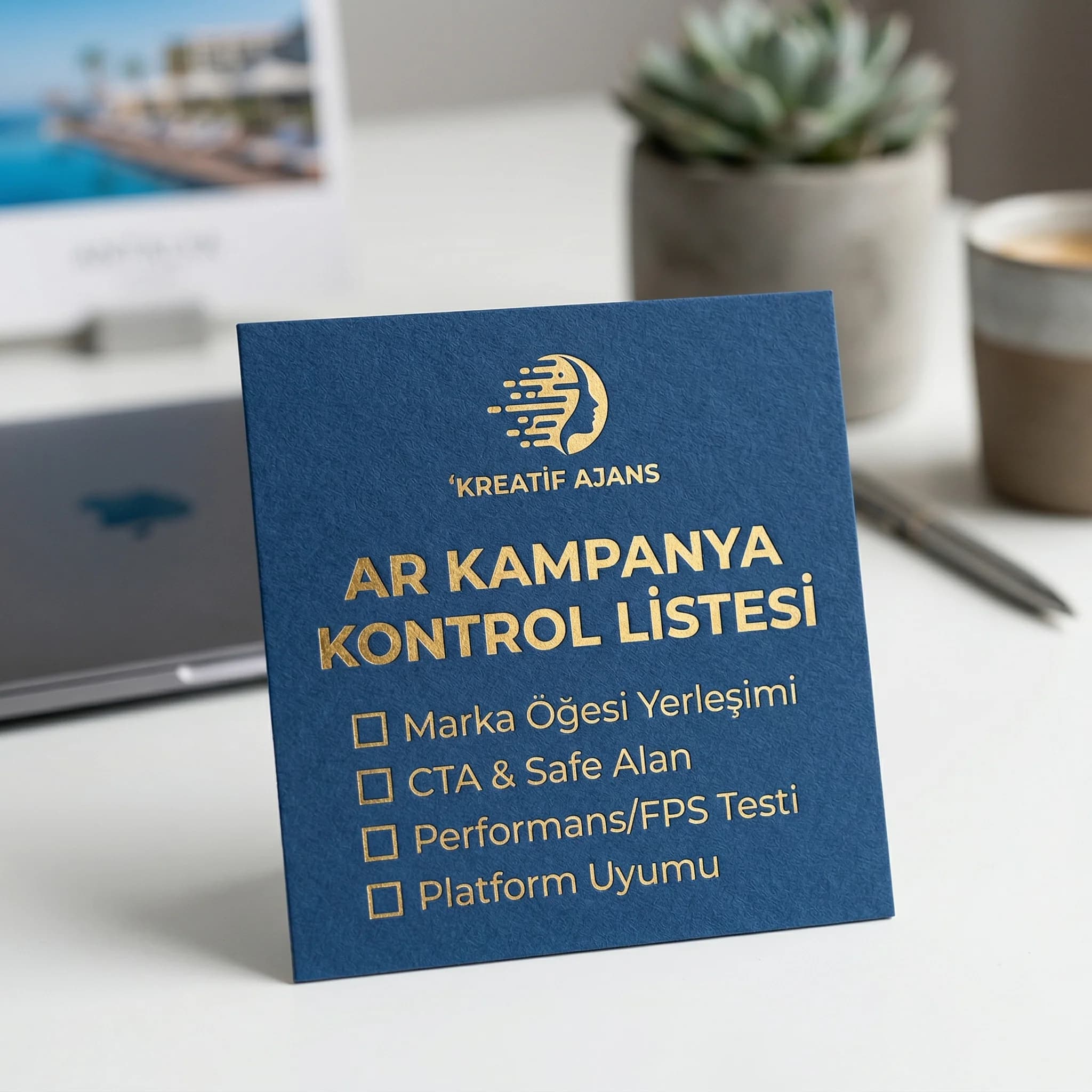 AR filtre tasarım checklist kartı, marka yerleşimi CTA ve performans kontrolü