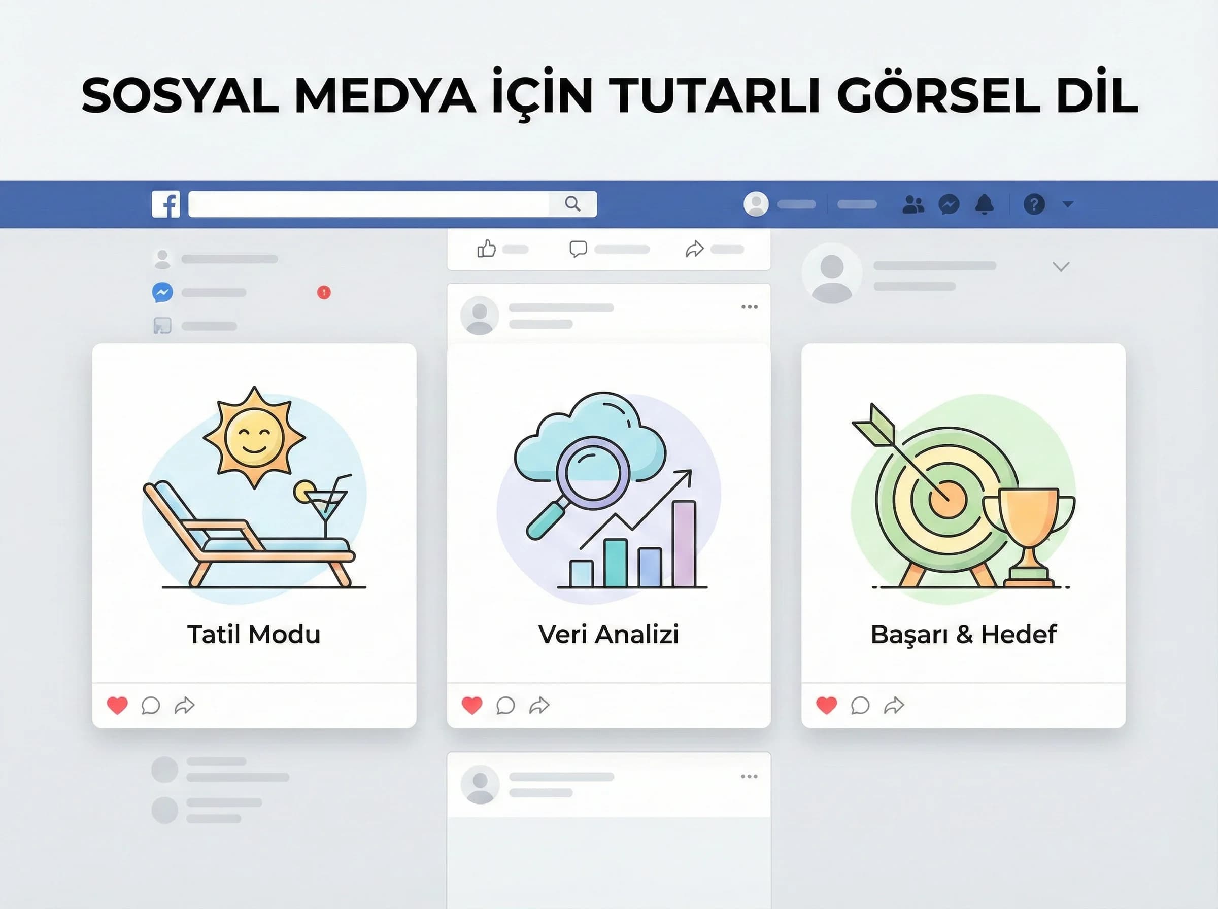 Mikro illustration bölümü ayırıcı, sosyal medya çizim dili standard