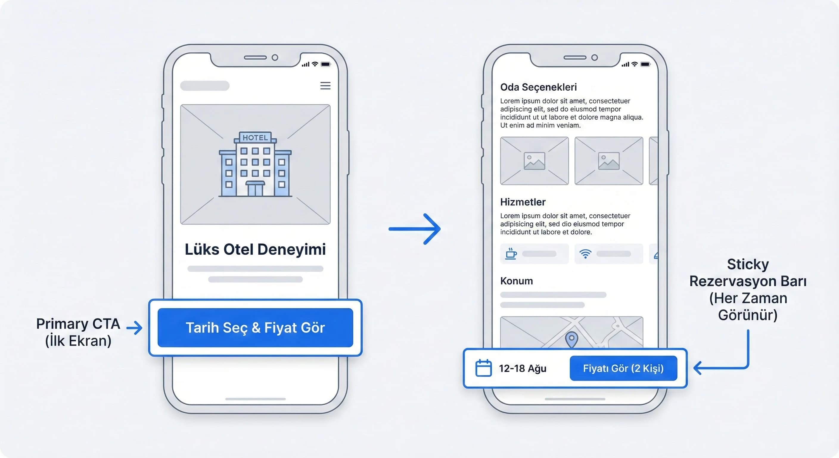 Footer ve ikincil dönüşüm alanlarına geçiş ayırıcı görsel otel bağlamı