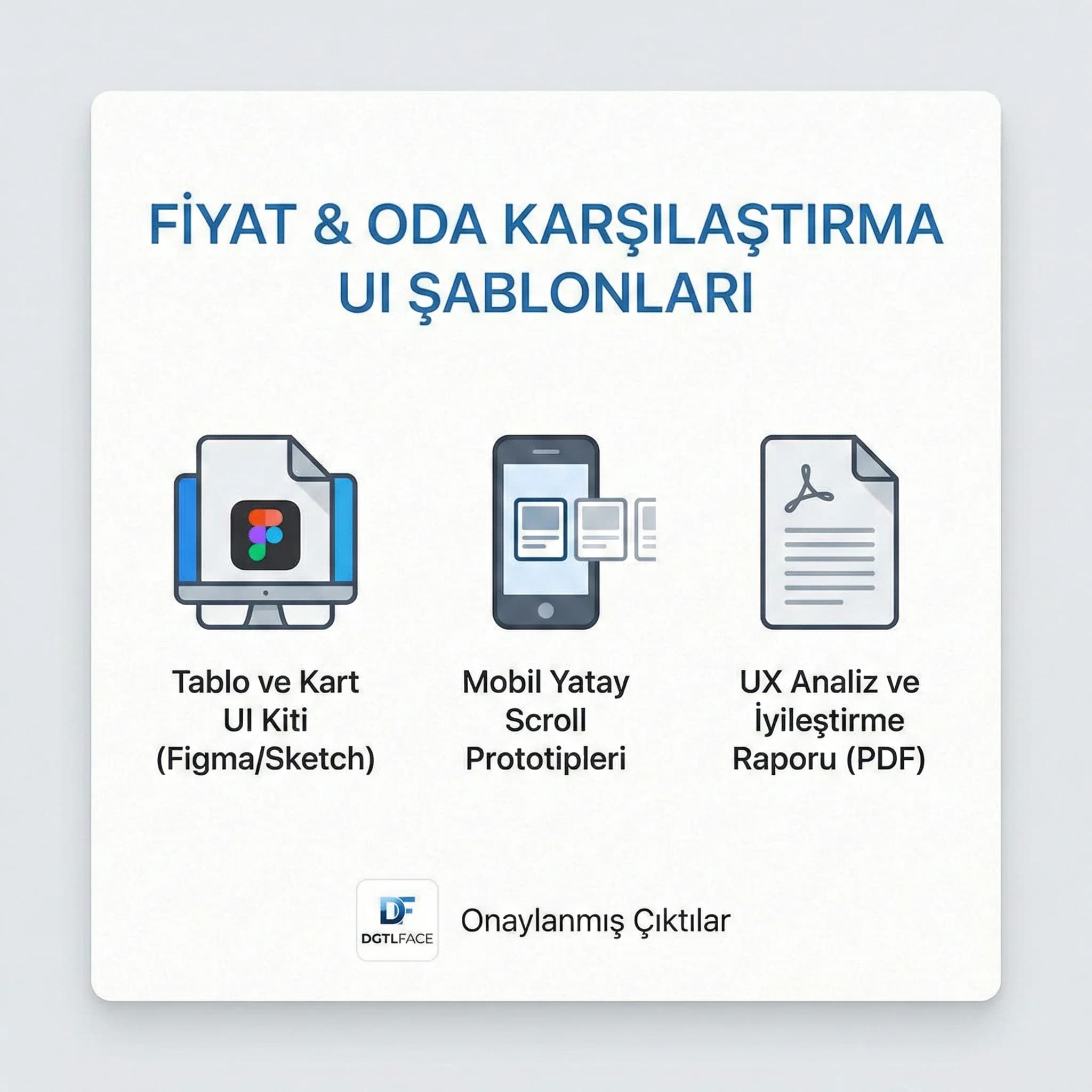 Oda-paket karşılaştırma UI şablonları kanıt kartı otel bağlamı