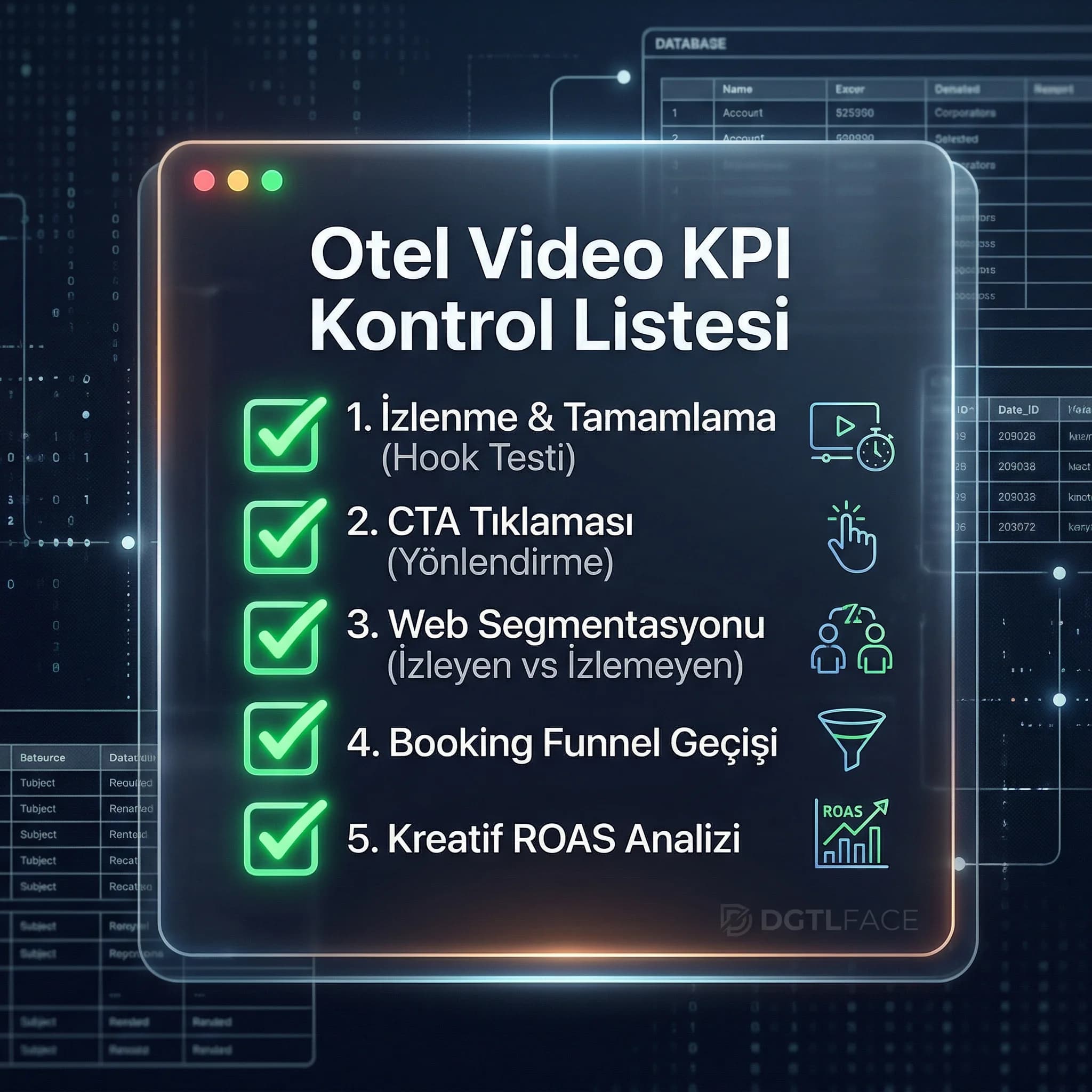 Video KPI okuma checklist’i ve hızlı optimizasyon adımları kart görseli