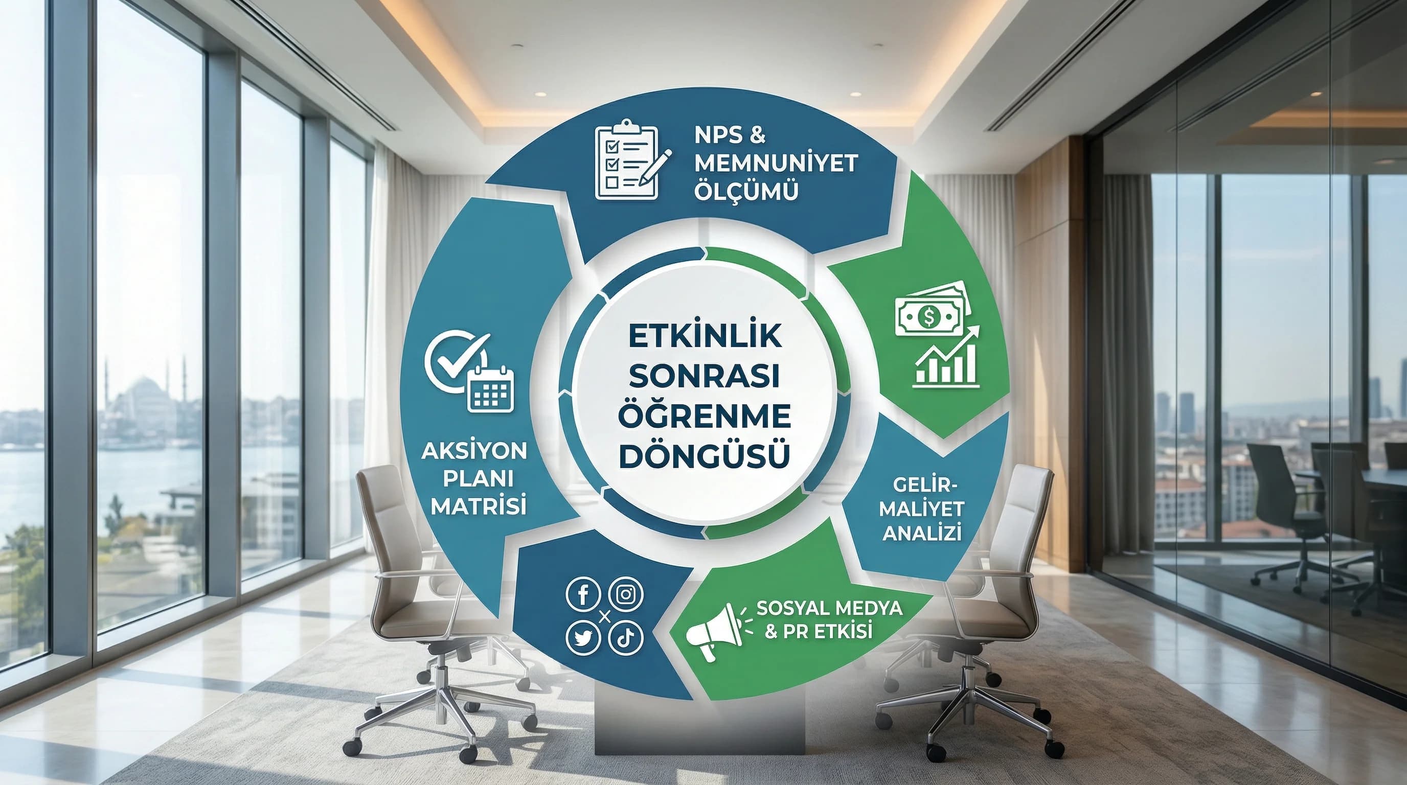 NPS ve finans raporlamasından aksiyon planına giden süreç context görseli