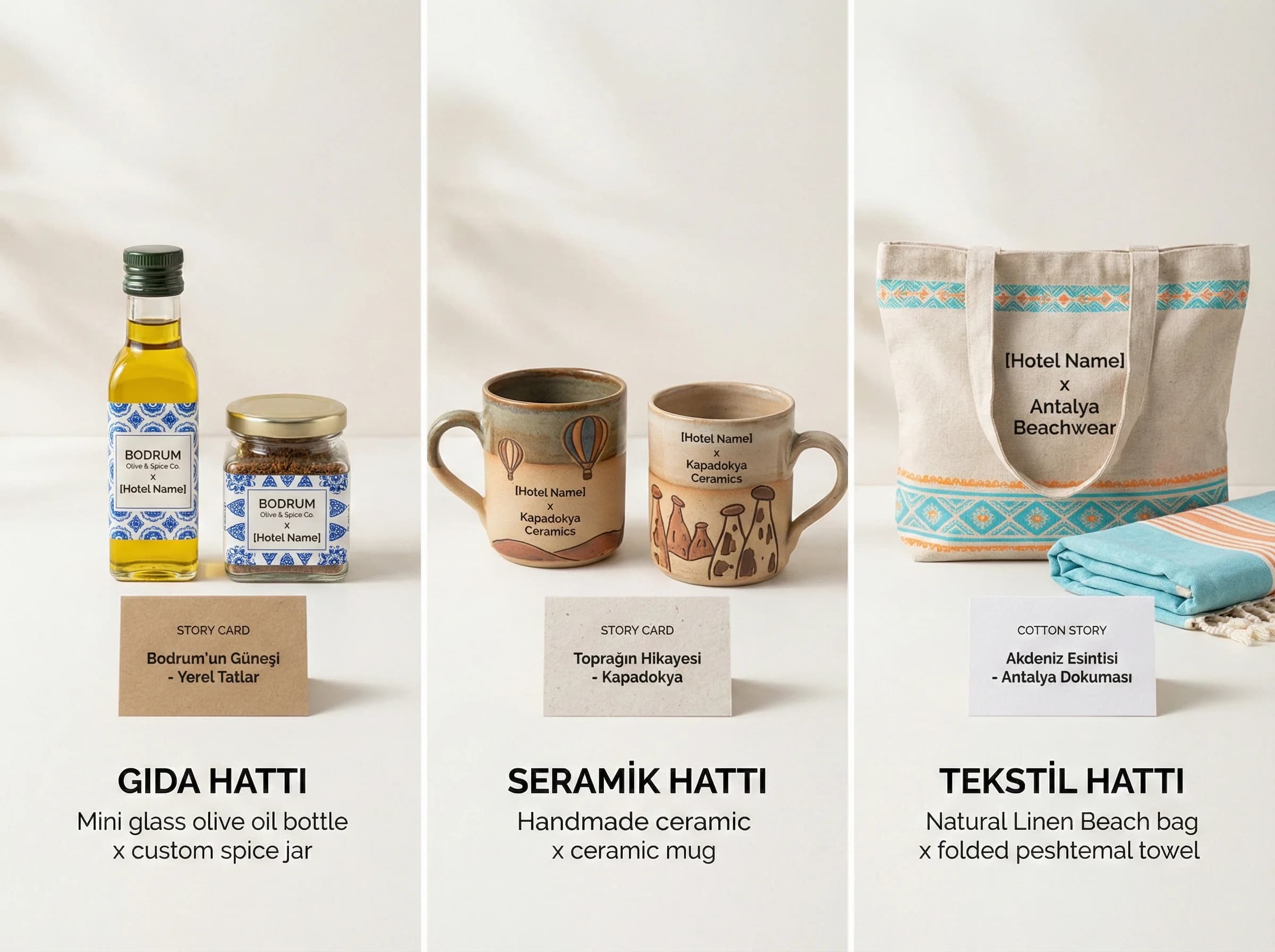Sadakat sayfası ve e-posta mockup’ı, online anlatım otel bağlamı