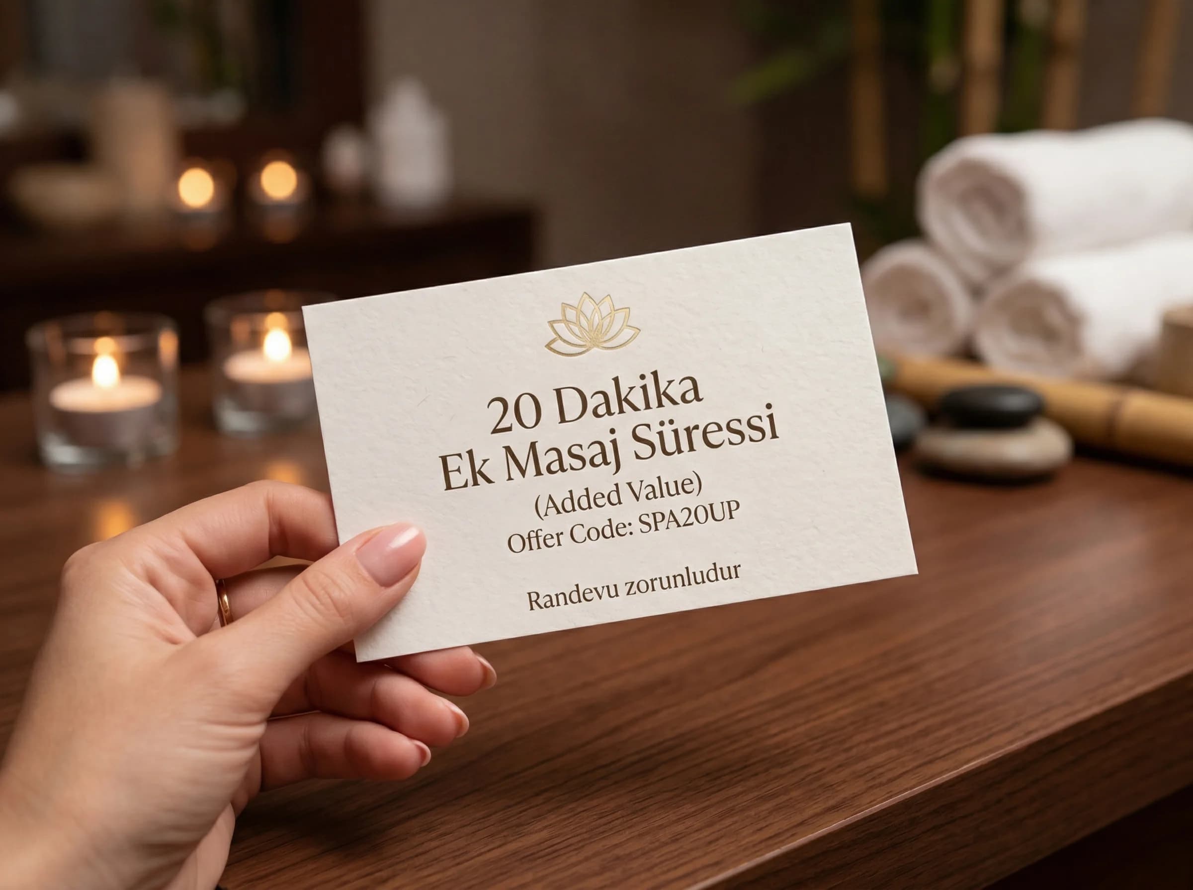 Upgrade ve spa kupon tasarımları, otel bağlamı