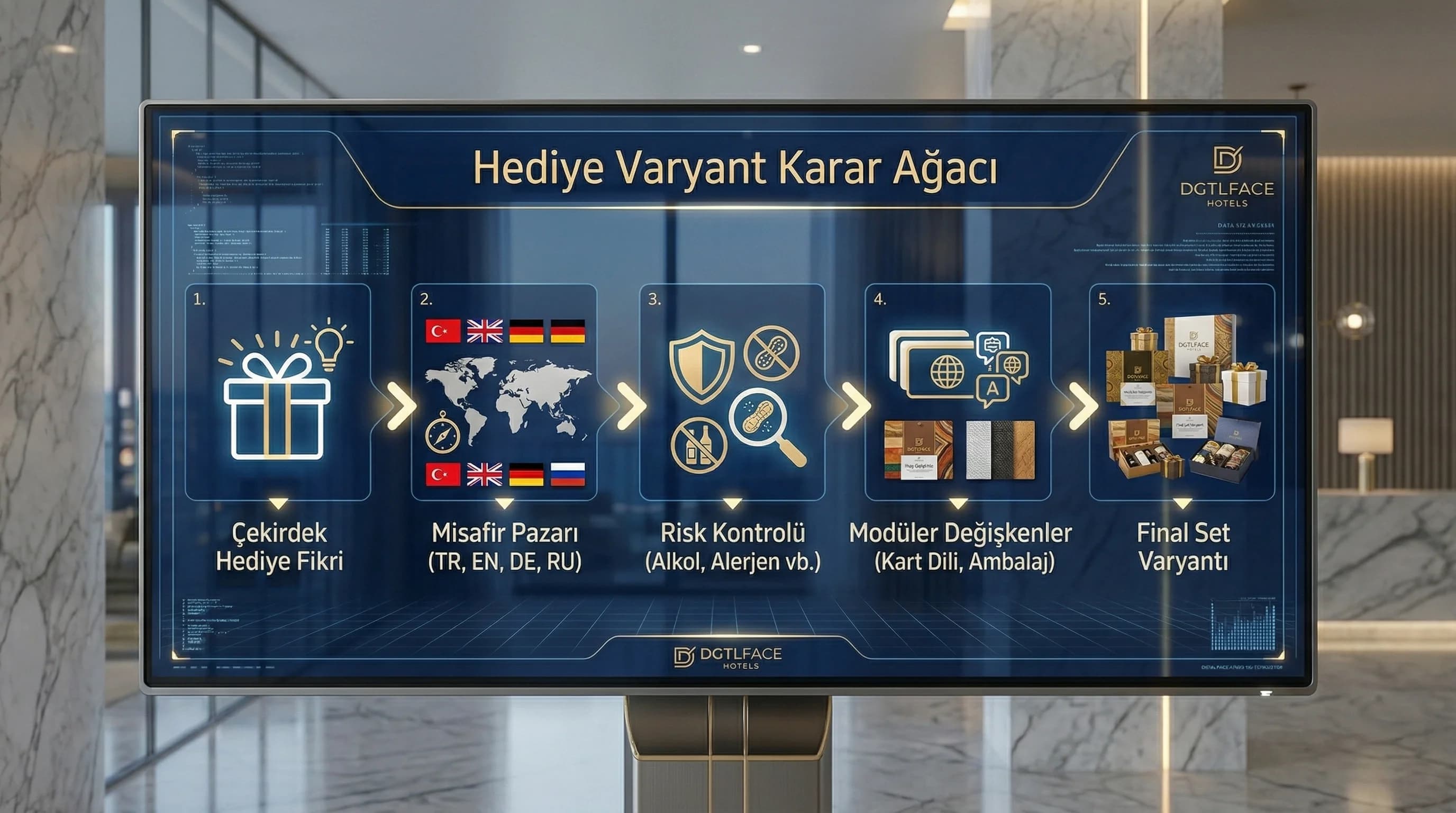 Pazar varyant karar ağacı, risk kontrolü ve otel bağlamı