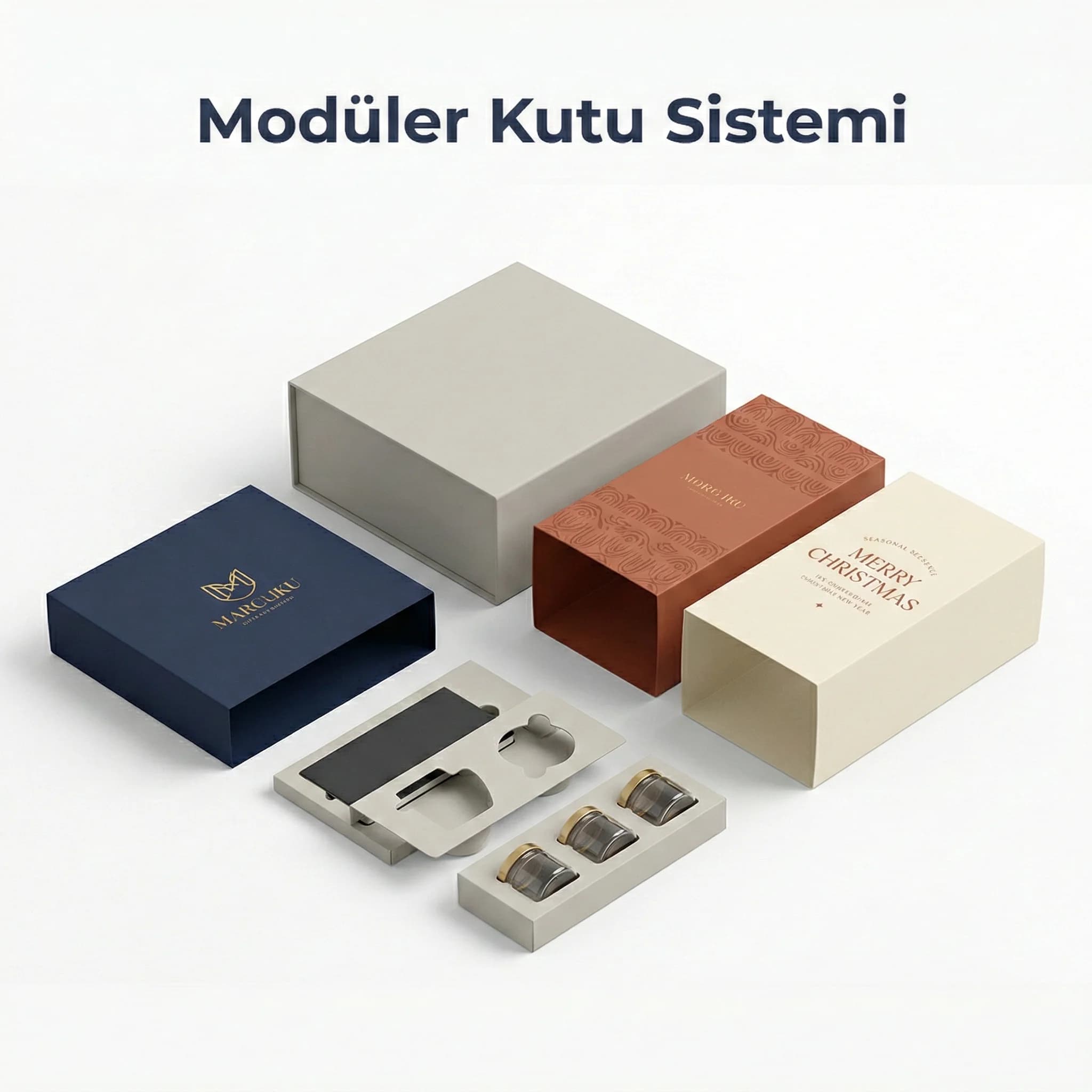 Mockup ve üretim çıktıları, modüler kutu sistemi otel bağlamı