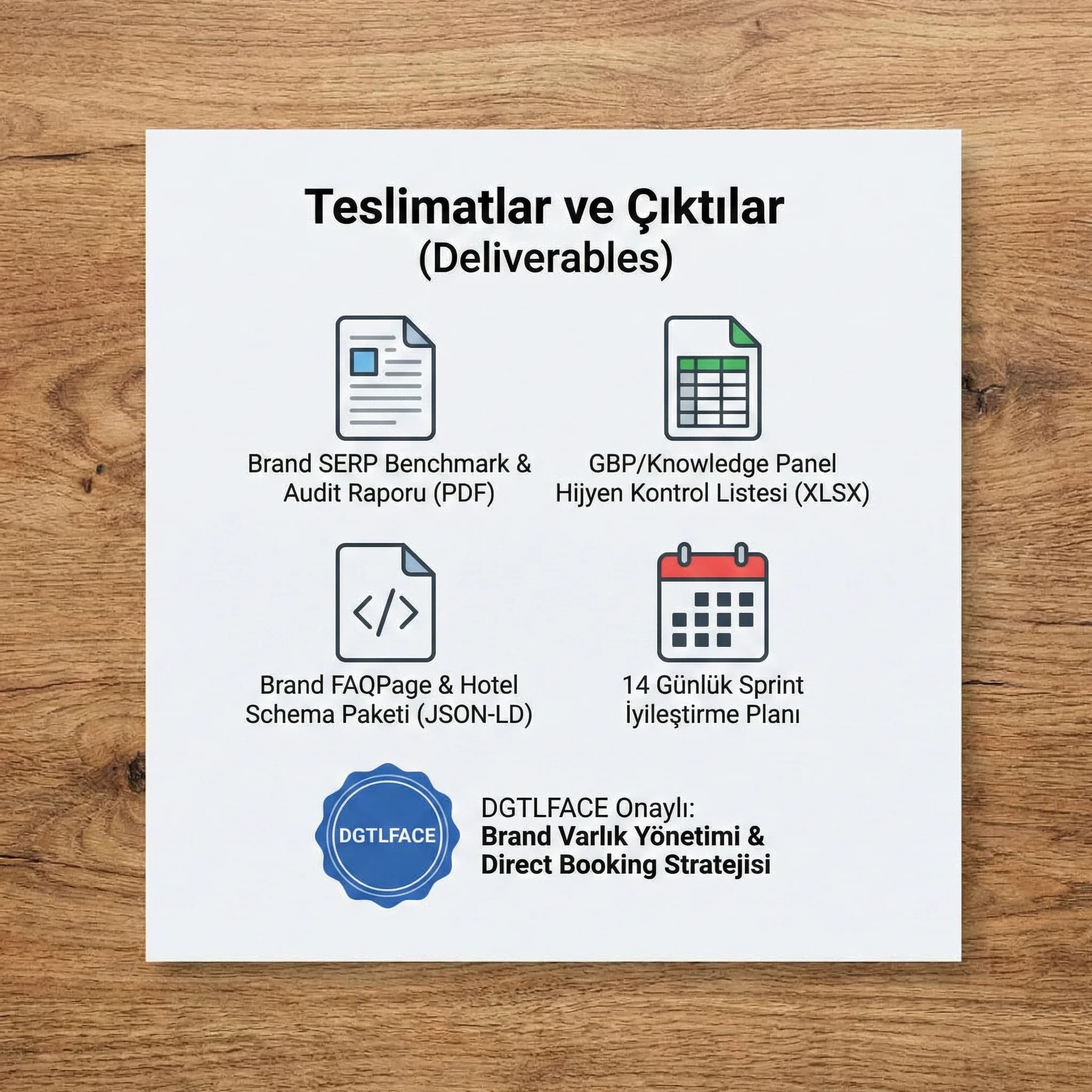 Brand SERP iyileştirme planı + deliverables