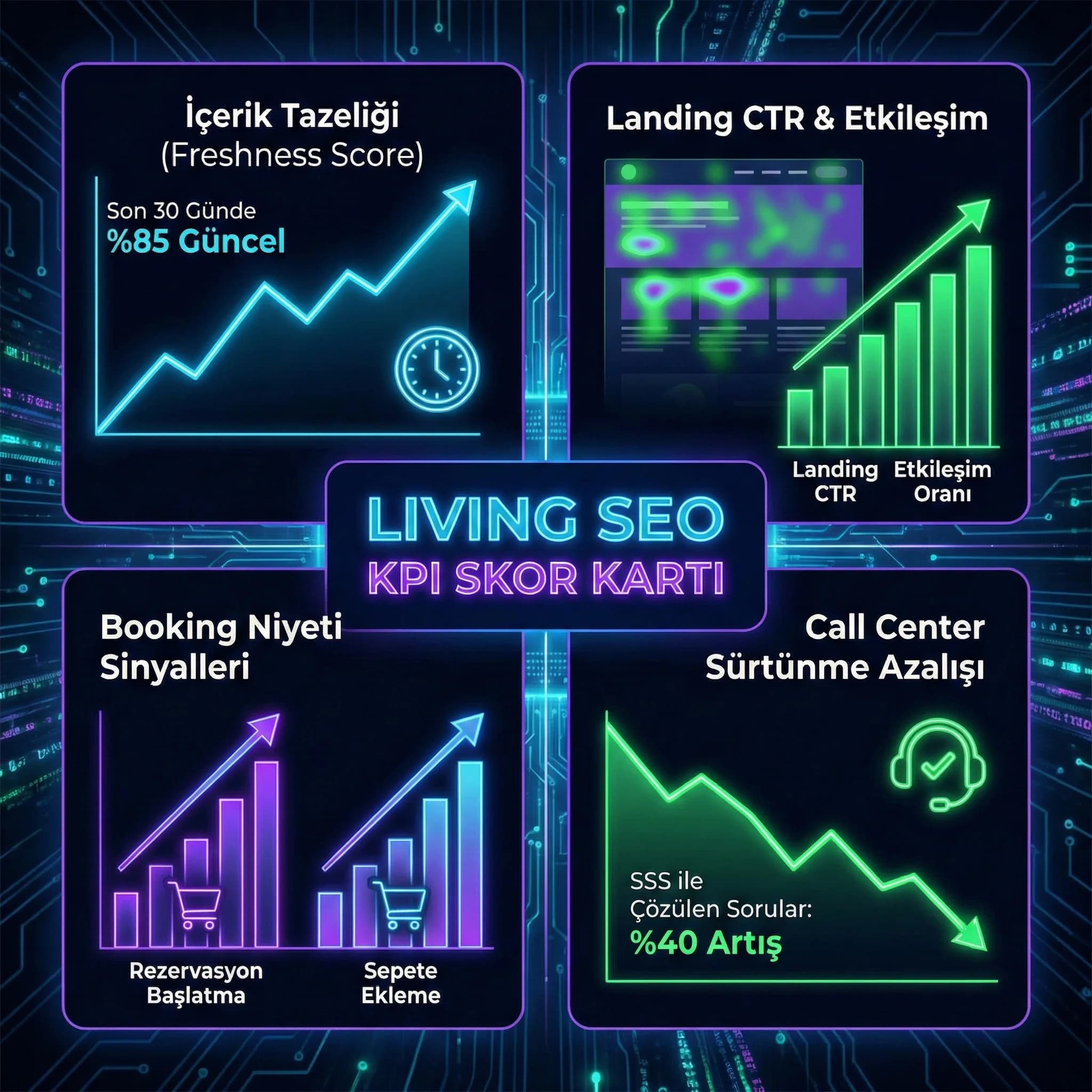 KPI paneli + amaç + otel gelir bağlamı