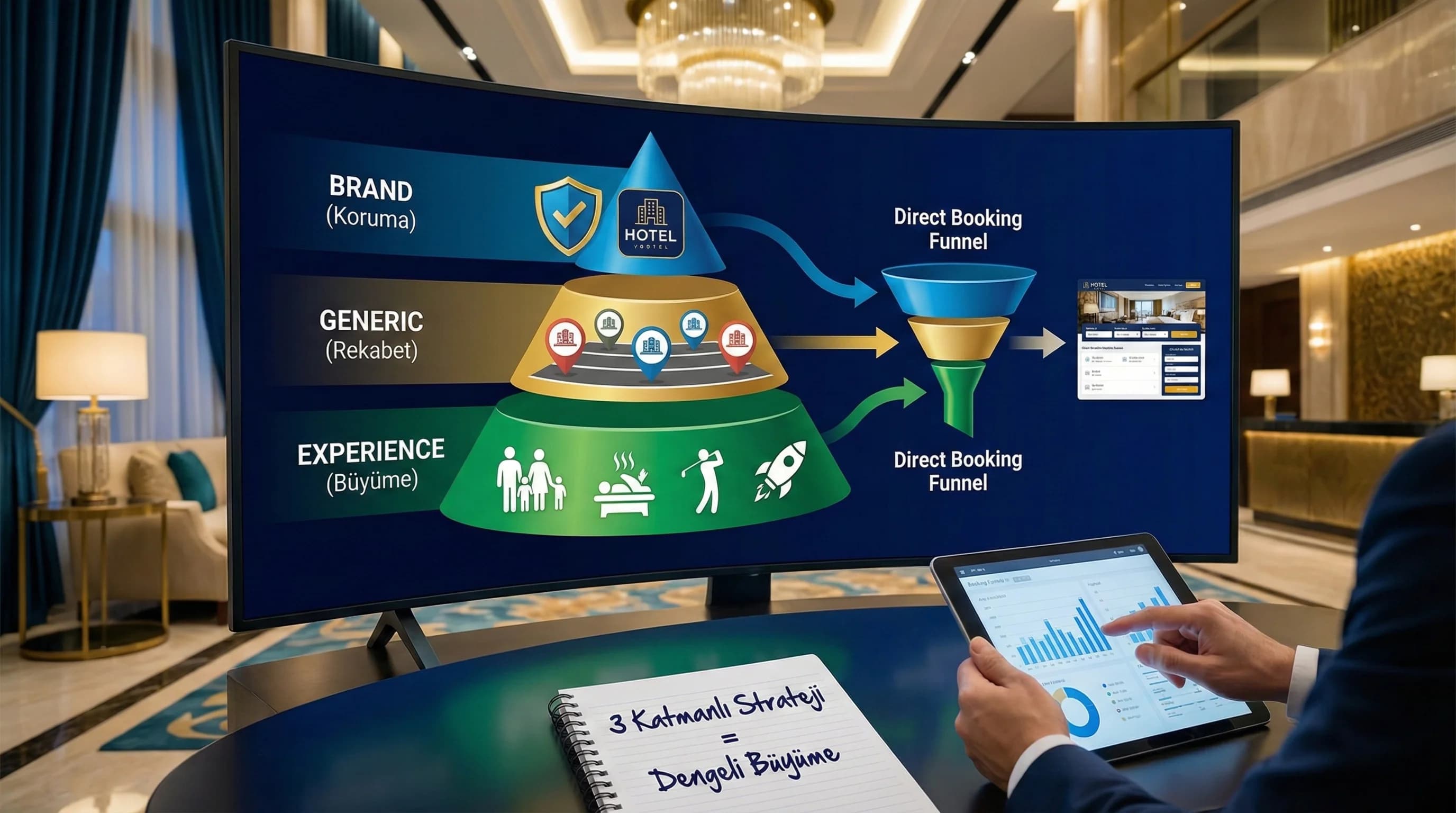 Otel SEO’da 3 Katmanlı Anahtar Kelime Haritası: Brand / Generic / Experience Modeli