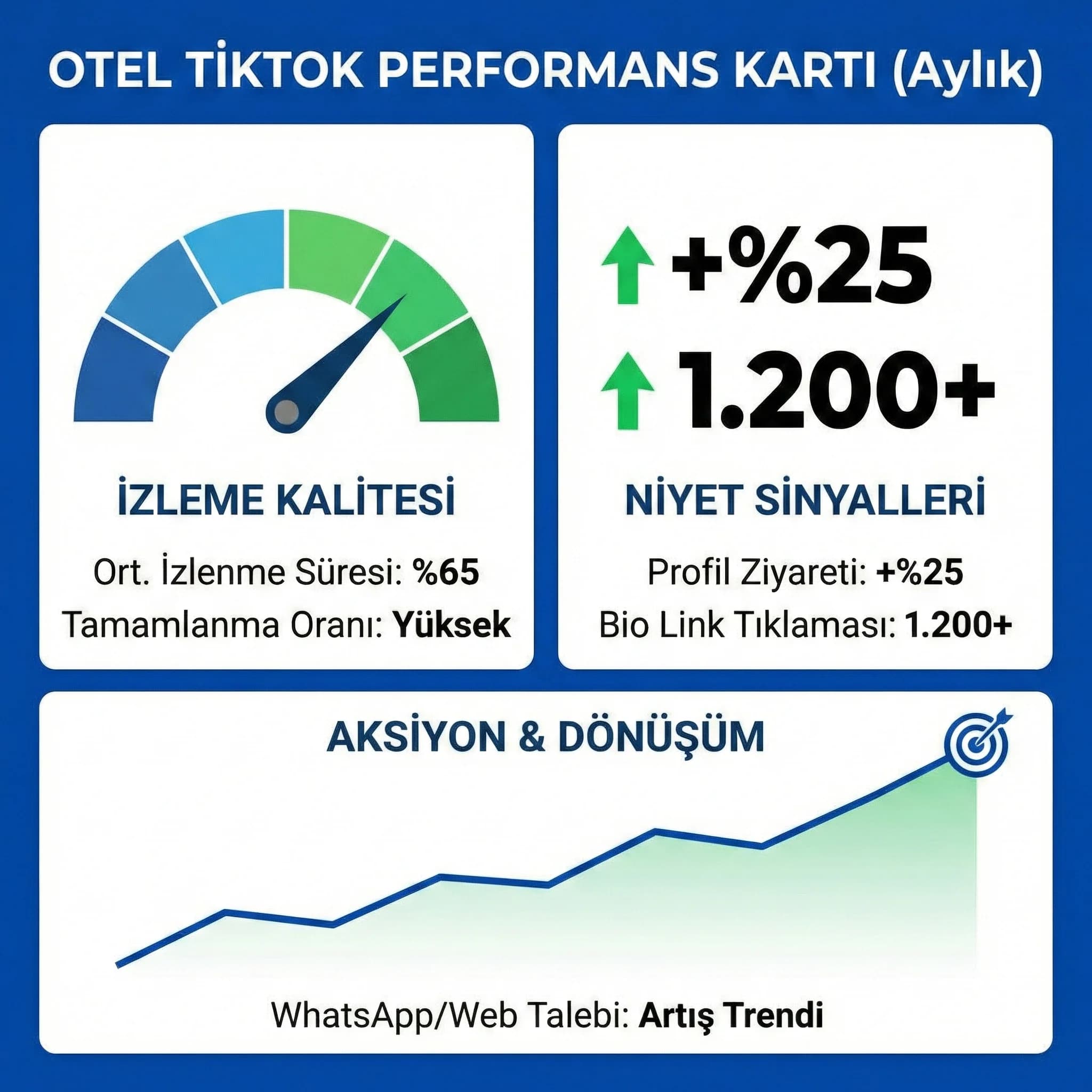 TikTok KPI paneli kartı