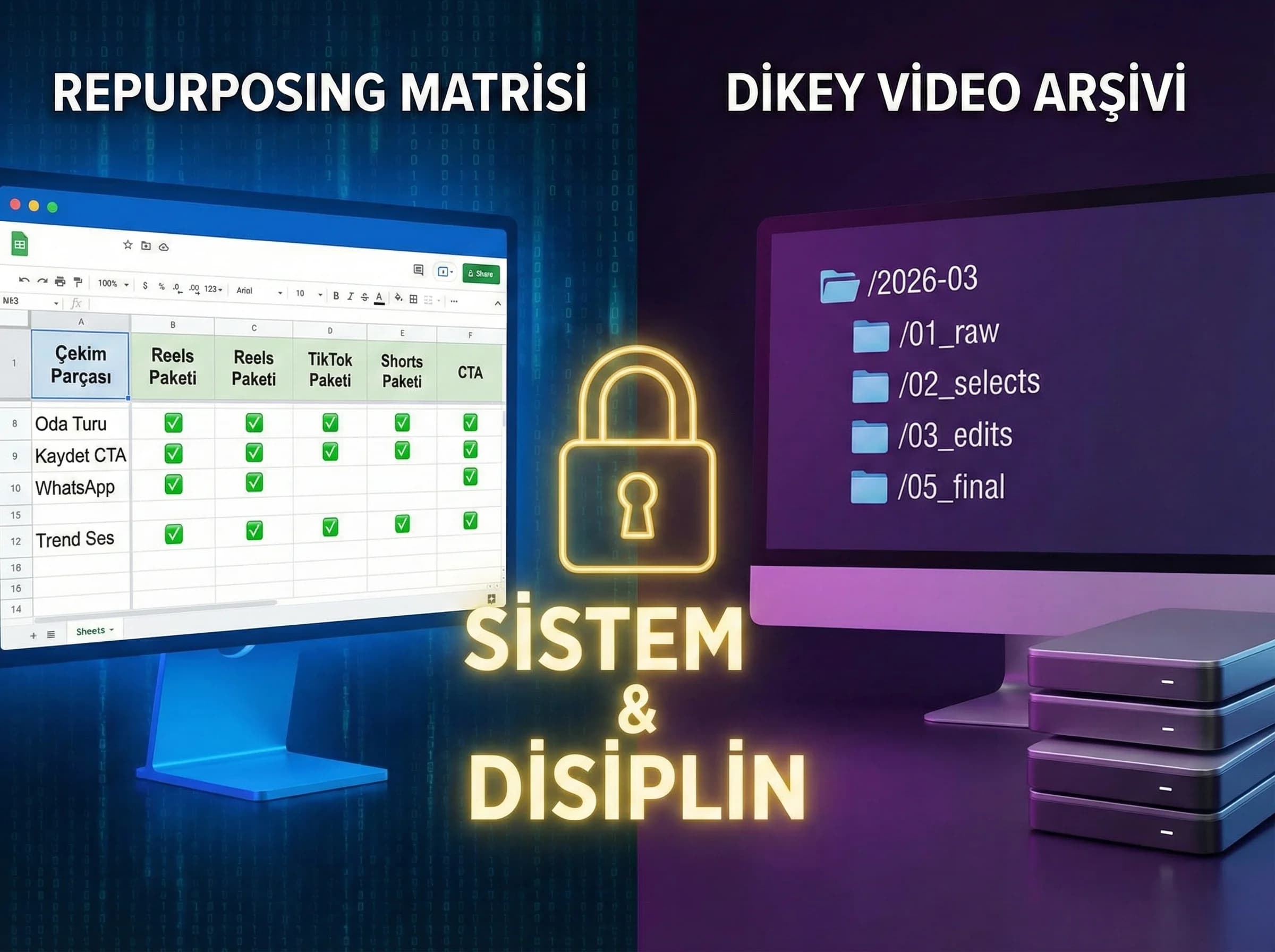 1 çekim günü → 10 içerik üretim akış şeması