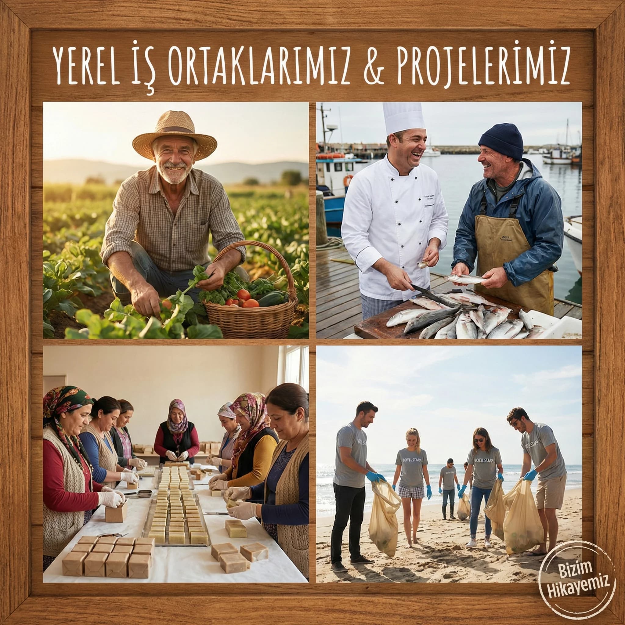 Enerji/su/atık azaltımı ikon infografik + KPI kartı