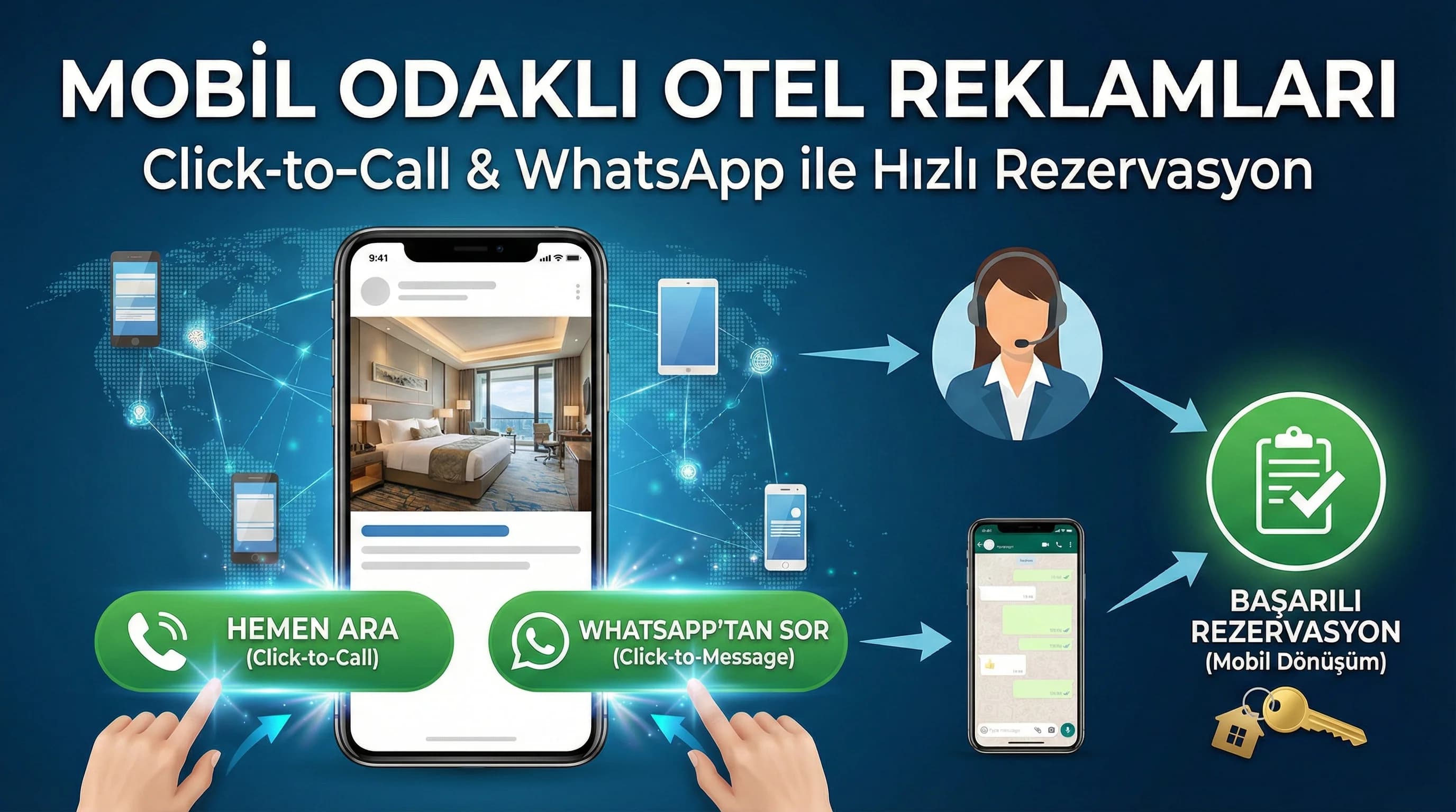 Mobil Odaklı Otel Reklamları: Click-to-Call ve WhatsApp ile Rezervasyon