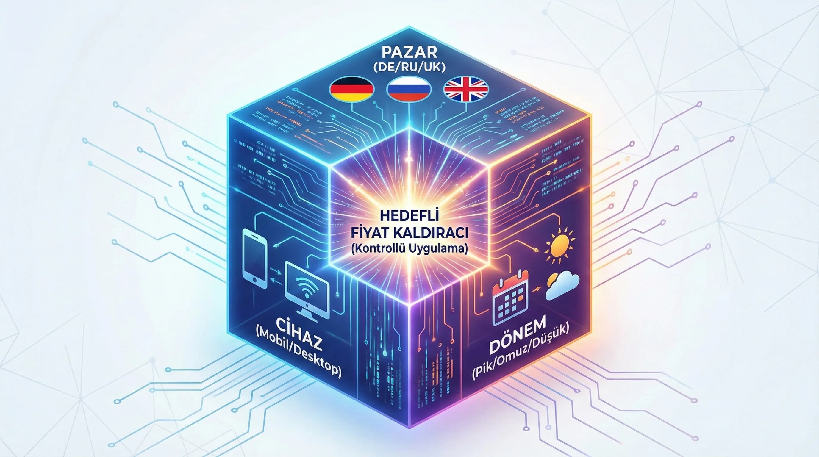 Pazar×cihaz×dönem matrisi, amaç: kontrollü uygulama, otel satış bağlamı