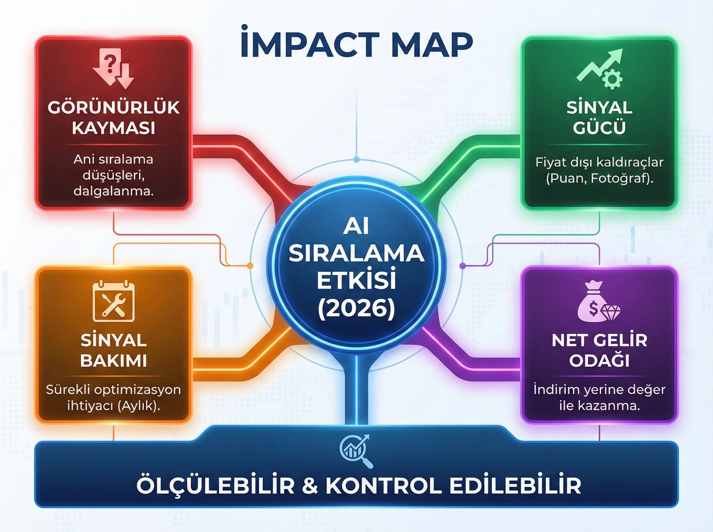 AI sıralama etkisi haritası, amaç: ne değişiyor, otel bağlamı