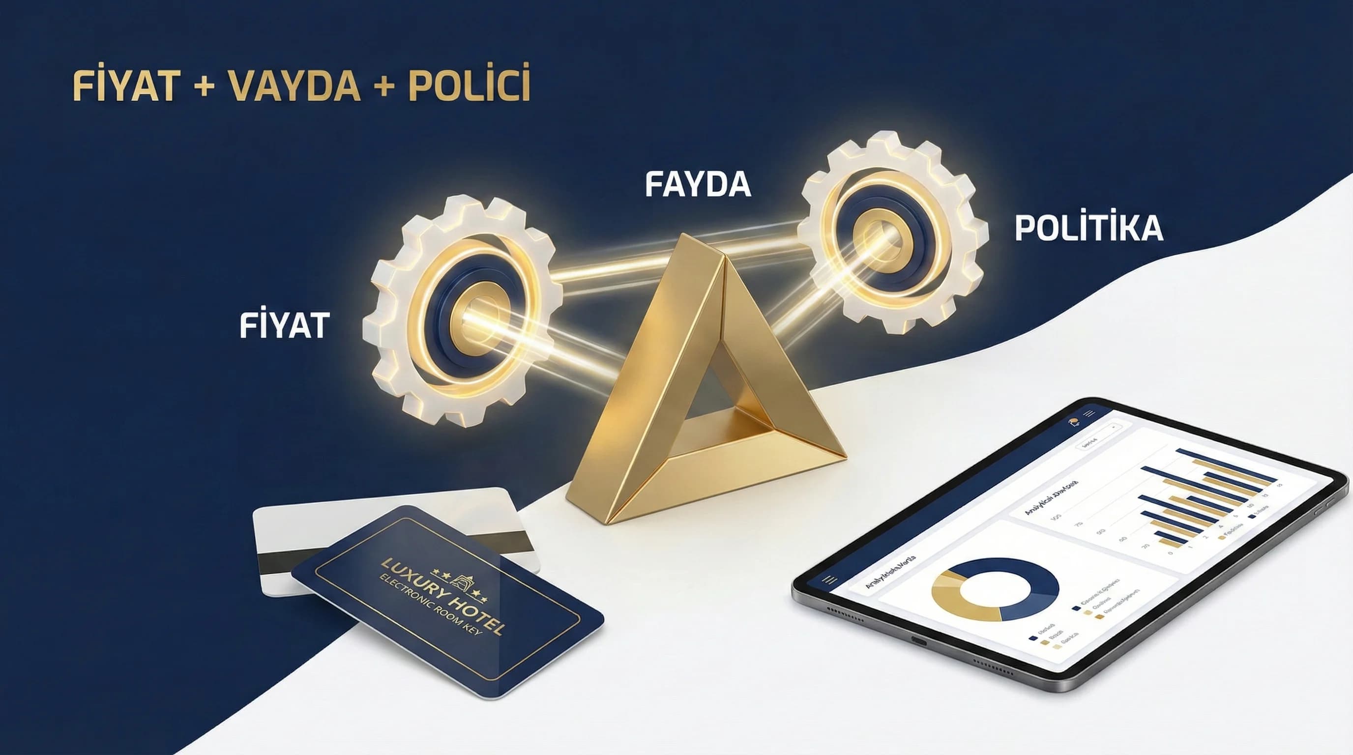 Fiyat + fayda + politika üçlüsü, amaç: karar modeli, otel satış bağlamı