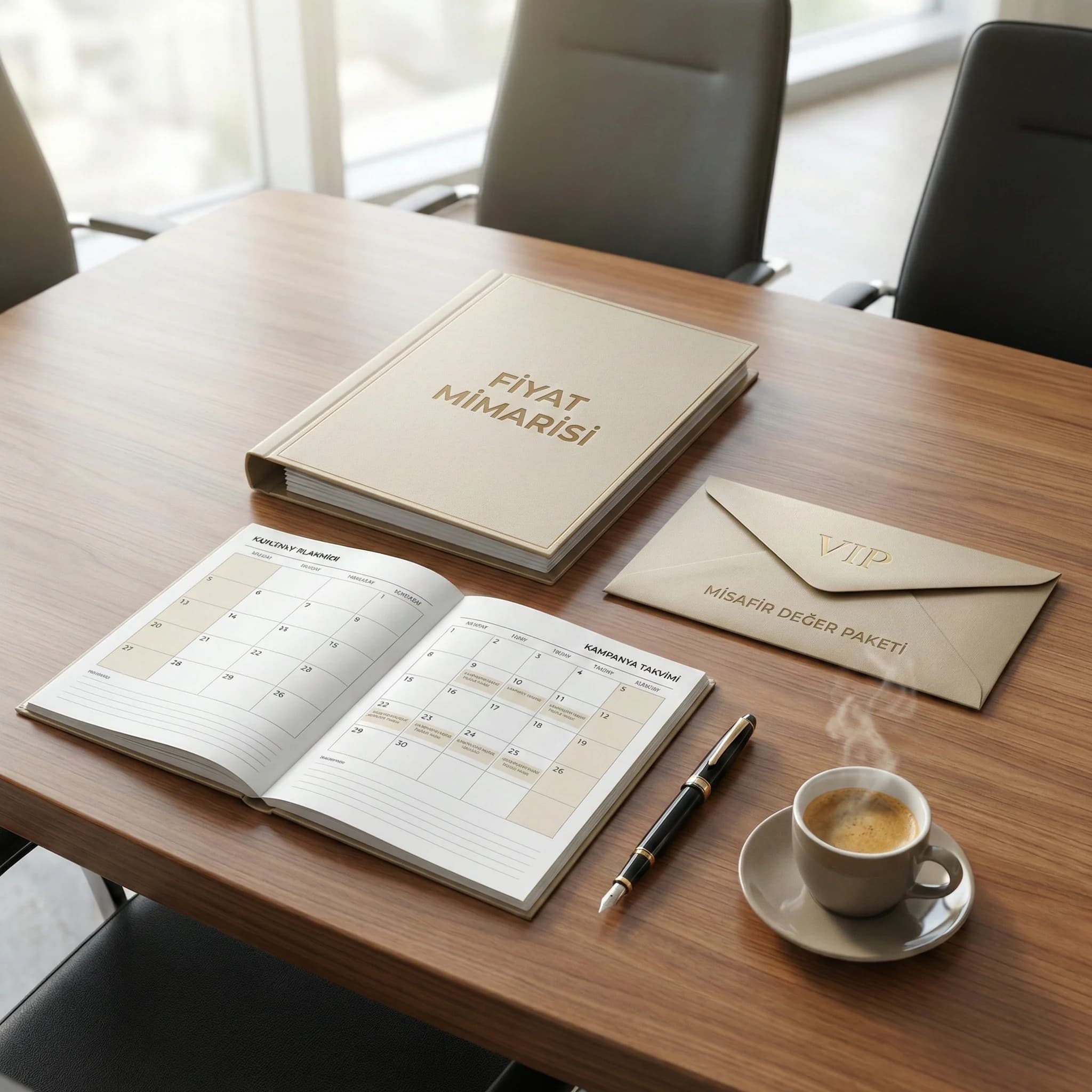 Fiyat mimarisi + değer paketleri + kampanya takvimi, amaç: somut çıktı, otel yönetim bağlamı