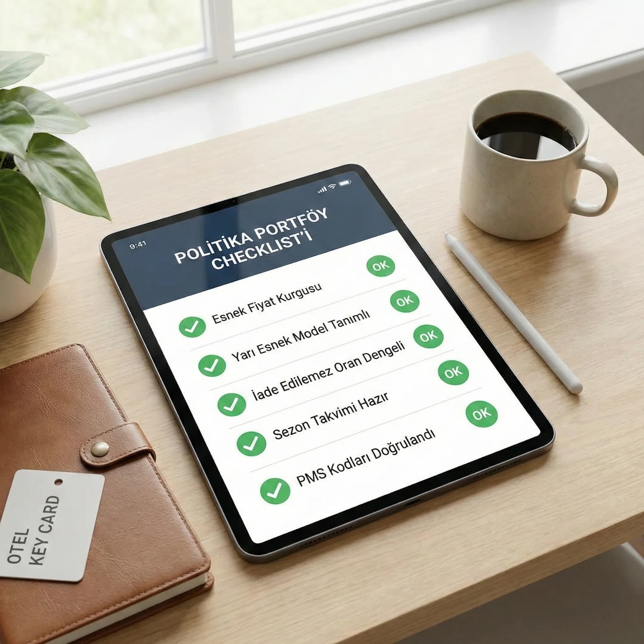 Politika portföy checklist’i, amaç: esnek/yarı esnek/nonref kurgu, otel revenue bağlamı