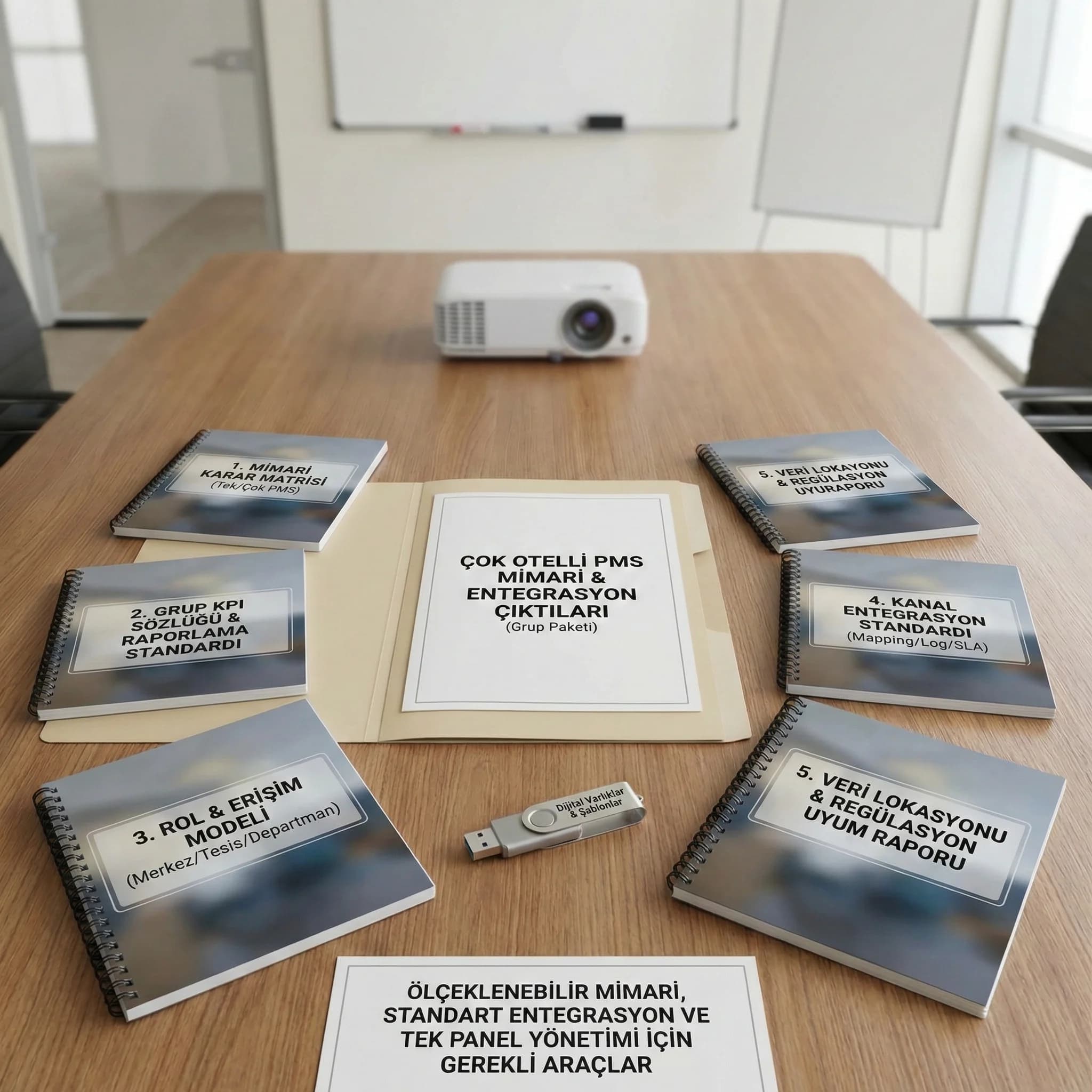 Multi-property mimari deliverables kartı, grup karar çerçevesini standardize eder