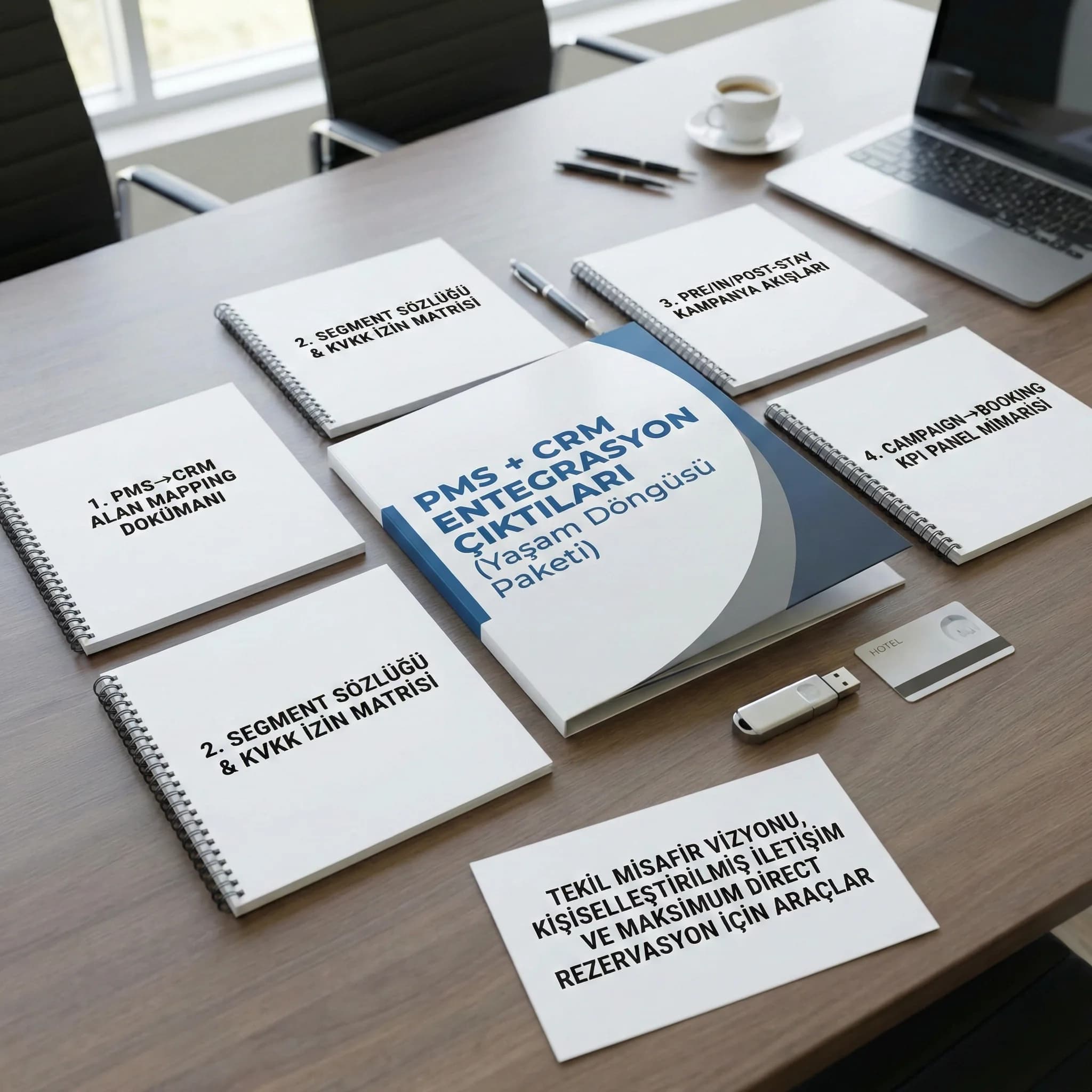 PMS→CRM entegrasyon deliverables kartı, misafir verisi vizyonunu standardize eder