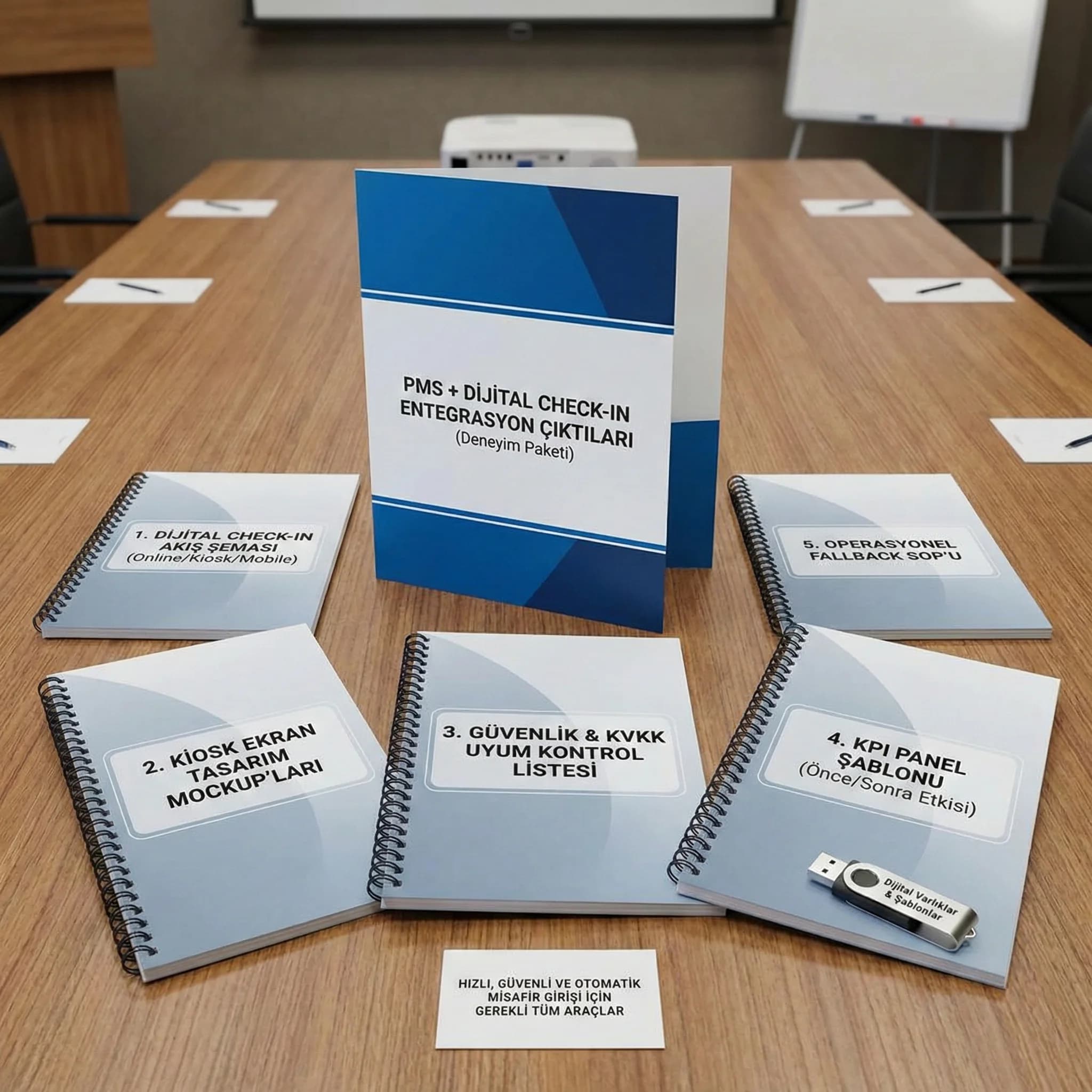 Dijital check-in entegrasyonu deliverables kartı, misafir deneyimini otomatikleştirir