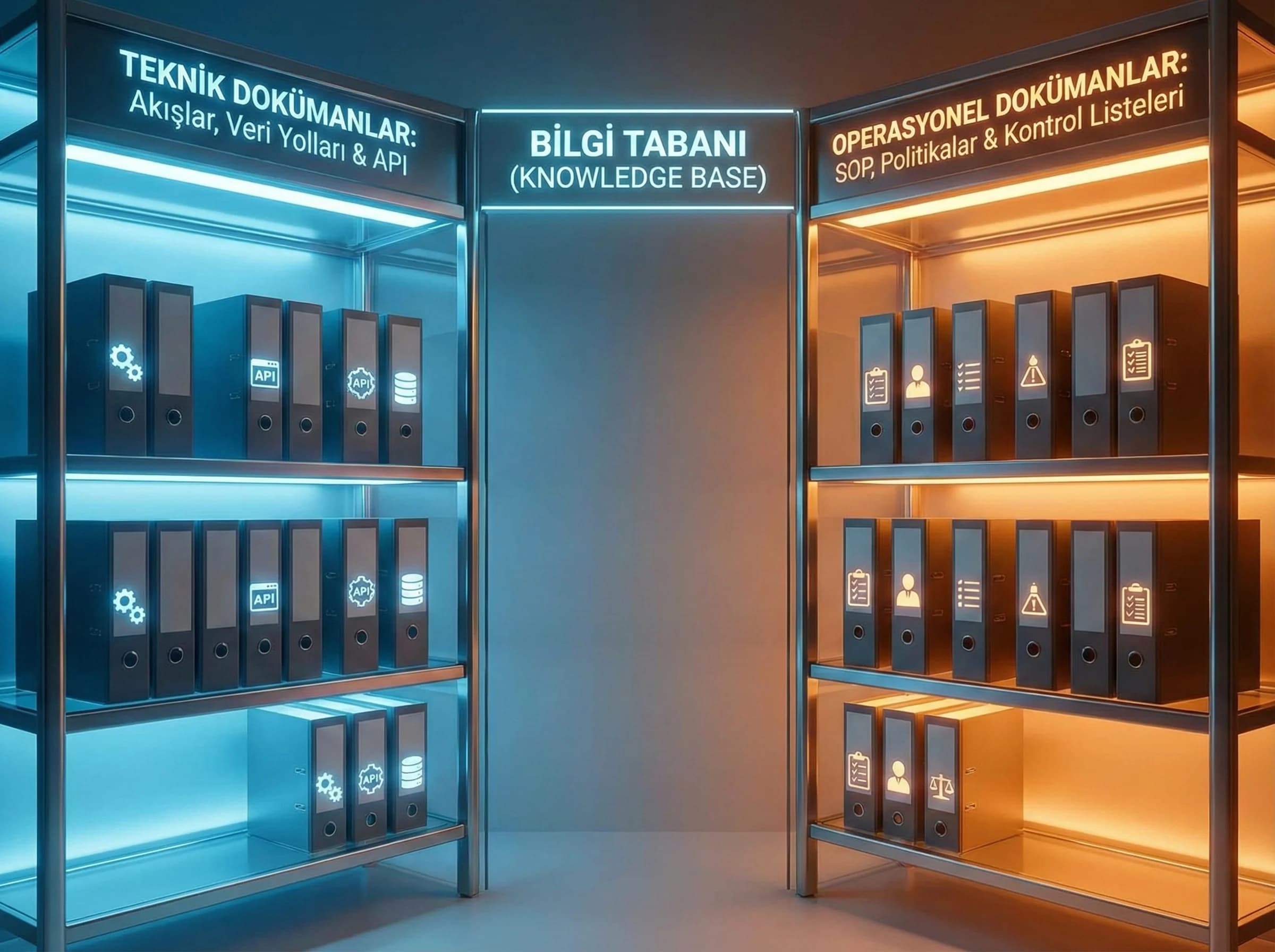 Doküman türlerini ayıran görsel, bilgi tabanını düzenler