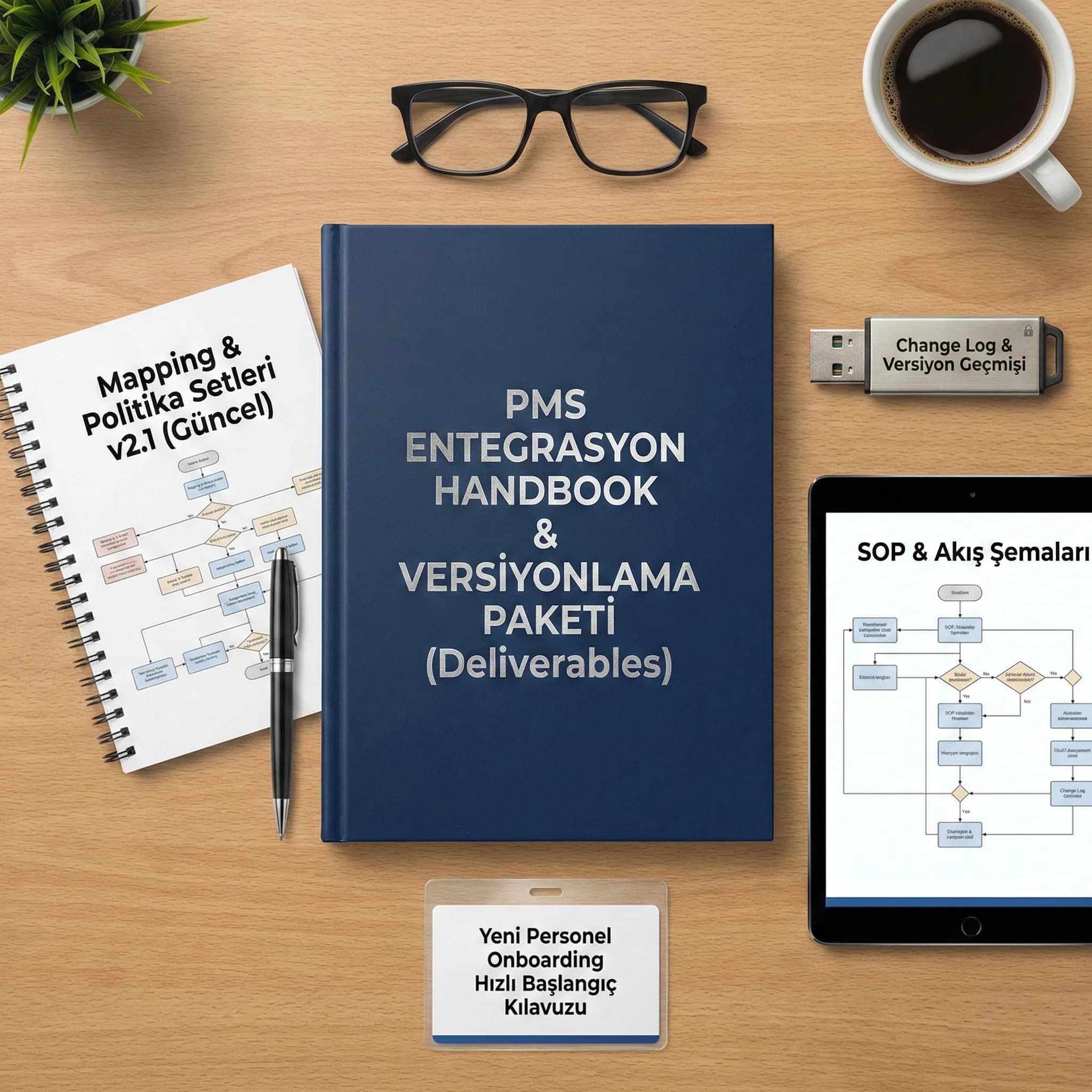 Handbook ve versiyonlama deliverables kartı, entegrasyon bilgisini kurumsallaştırır