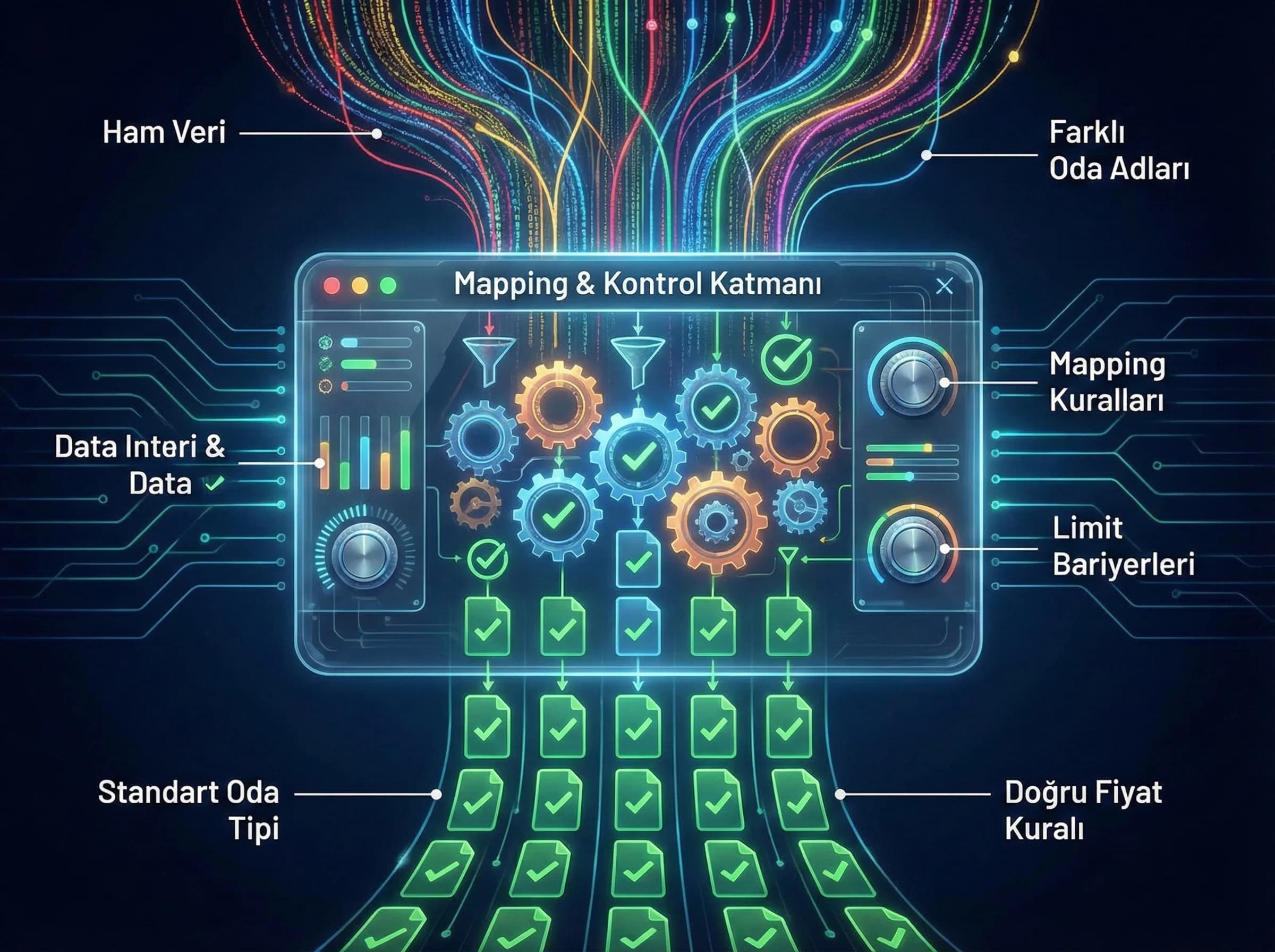 Mapping ve kontrol katmanını ayıran görsel, mimariyi anlaşılır kılar