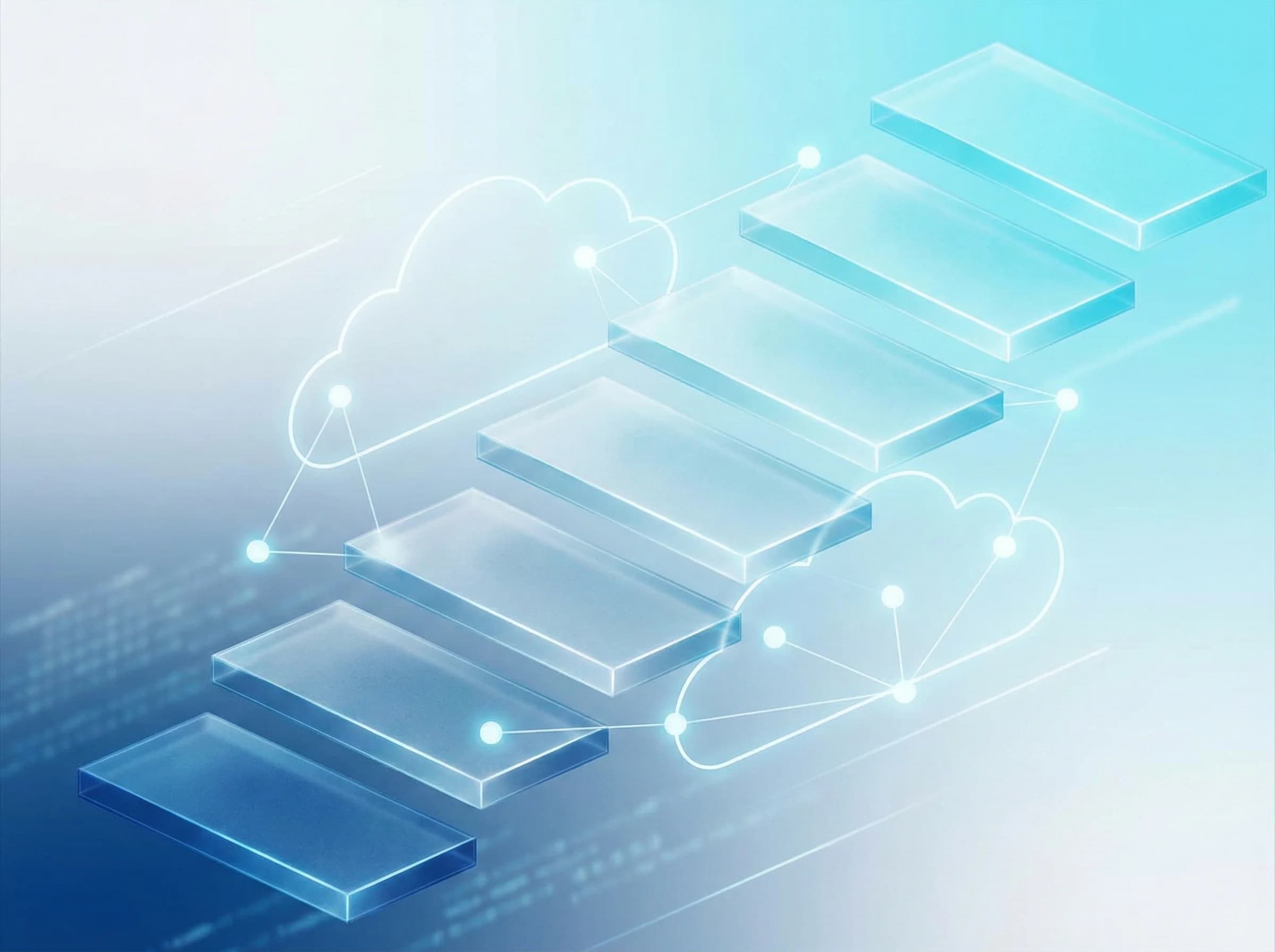 Cloud-native dönüşüm bölüm ayırıcı görseli, mimari kavramları düzenler