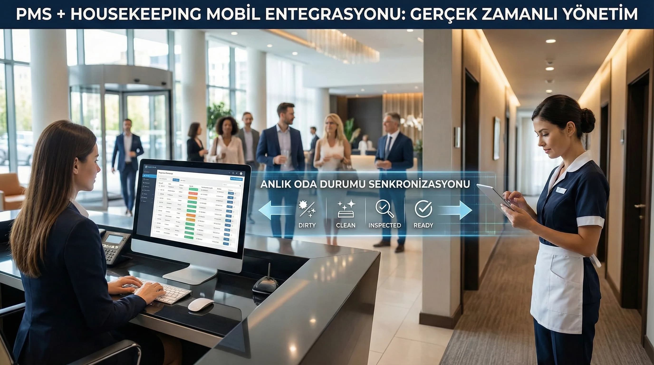 PMS ile Housekeeping ve Mobil Uygulama Entegrasyonu: Oda Durumu ve Temizlik Akışı