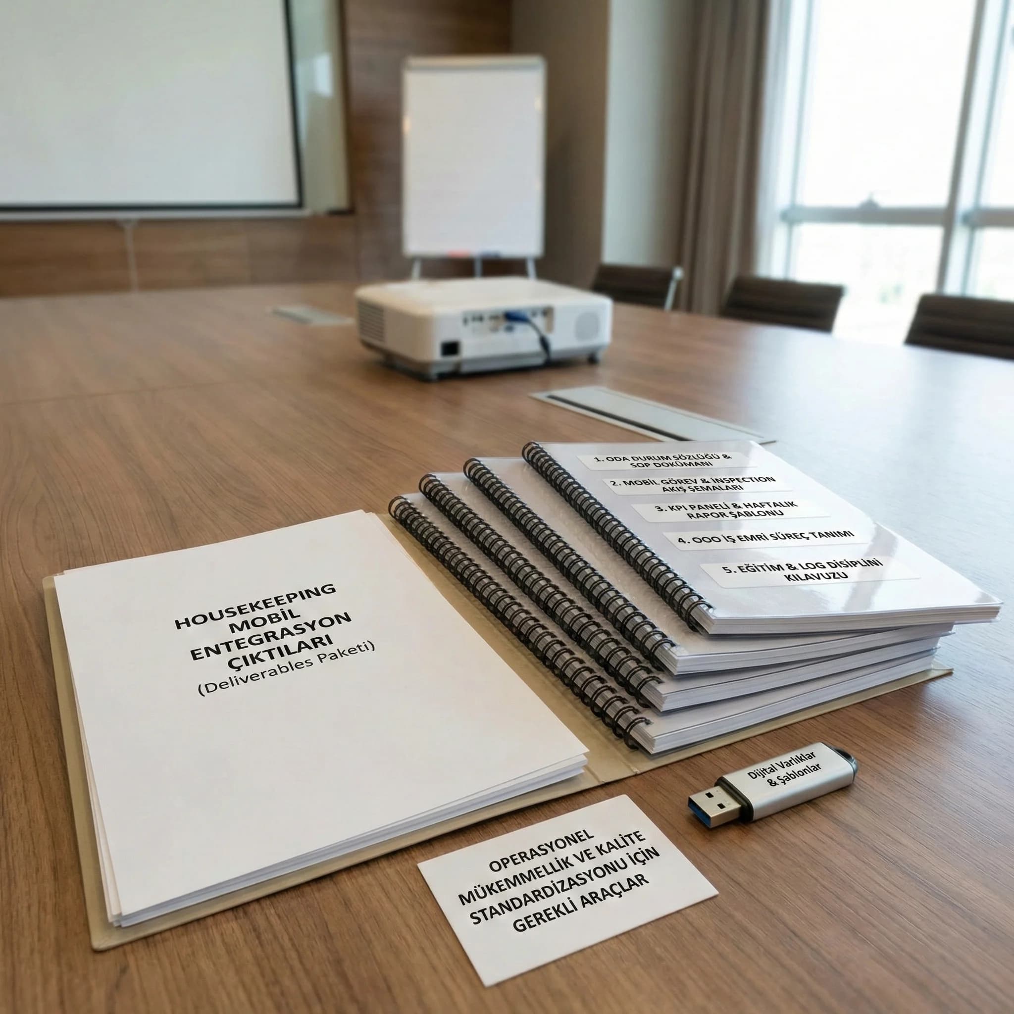 Housekeeping entegrasyonu deliverables kartı, operasyon ve kalite standardını netleştirir