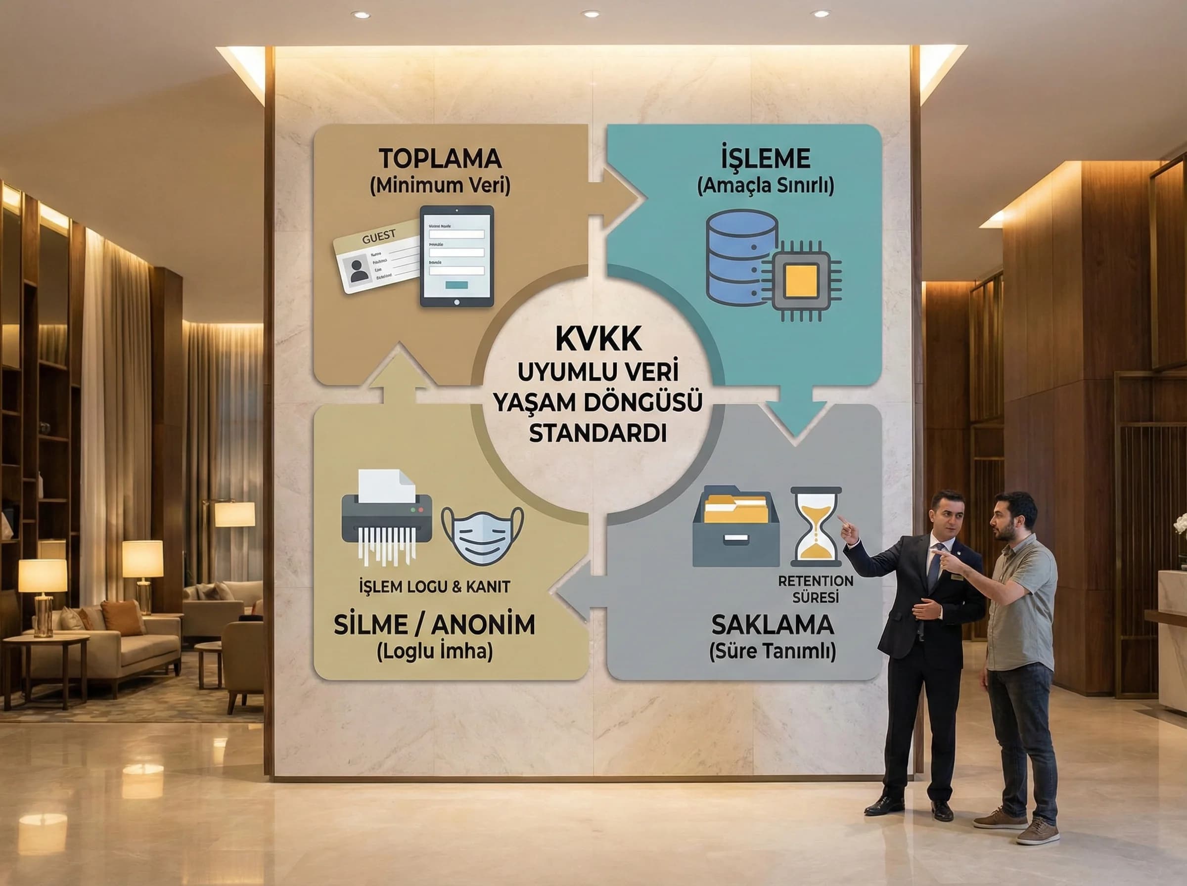 KVKK veri yaşam döngüsünü ayıran görsel, saklama ve silmeyi standardize eder