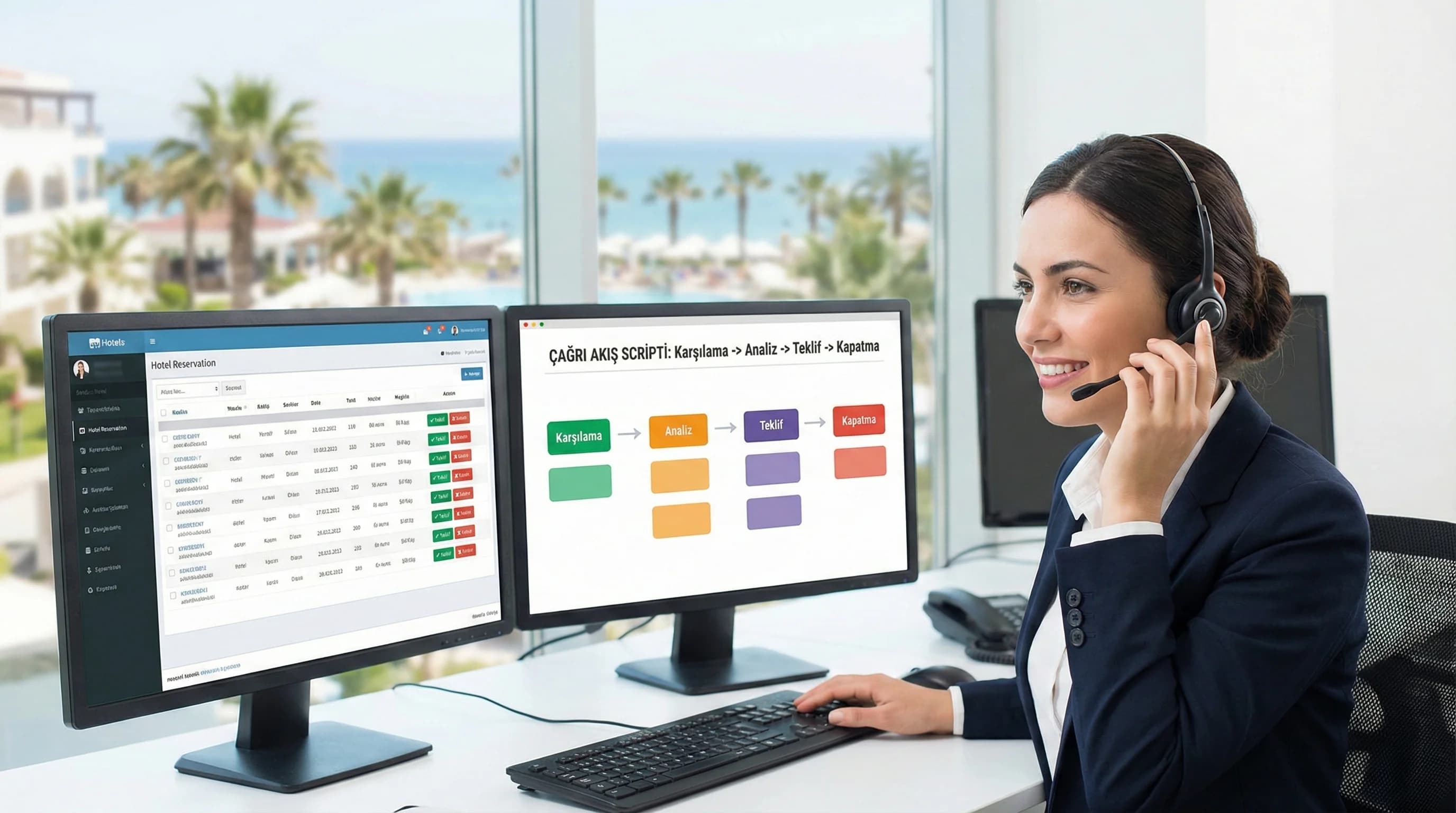 Otel Rezervasyon Çağrı Merkezi Script Örnekleri: Karşılama, Teklif ve Kapatma