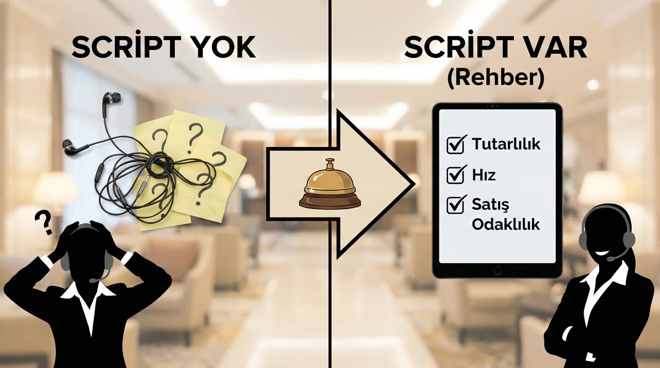 Çağrı merkezi script nedir, otel rezervasyon hattında neden önemlidir