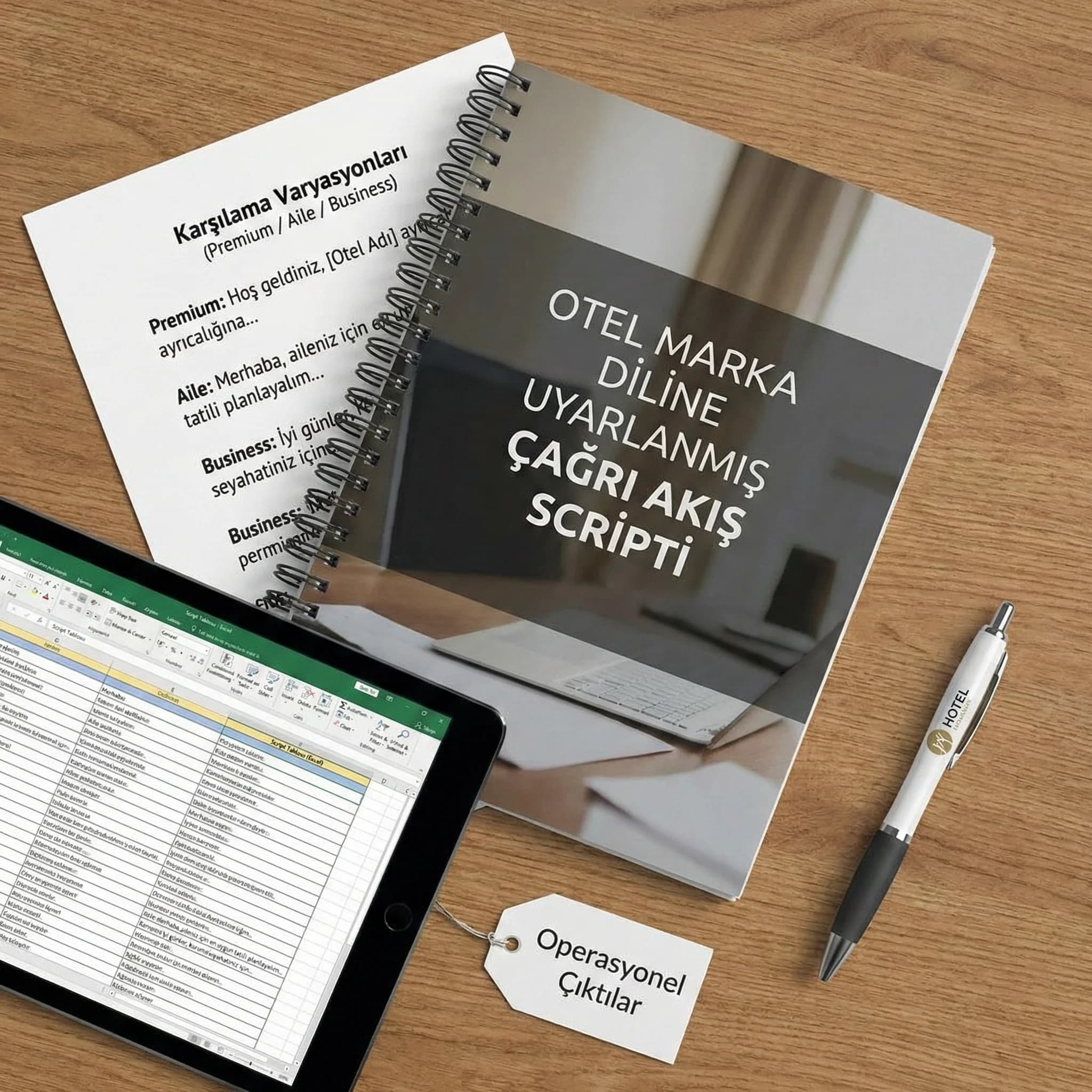 Karşılama cümleleri ve marka dili uyarlaması, otel rezervasyon call flow çıktıları