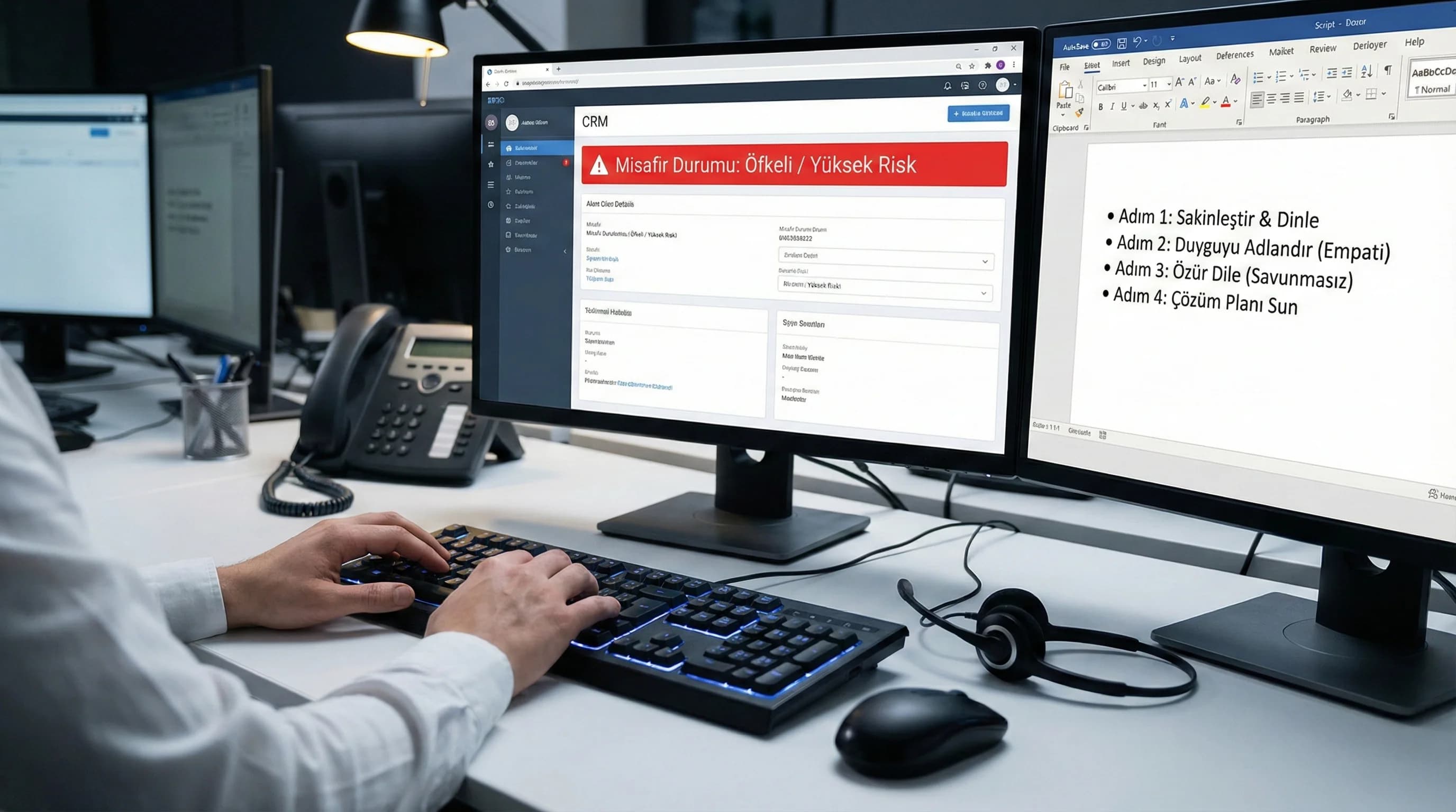 Öfkeli misafir çağrısı, call center sakinleştirme ve çözüm plan