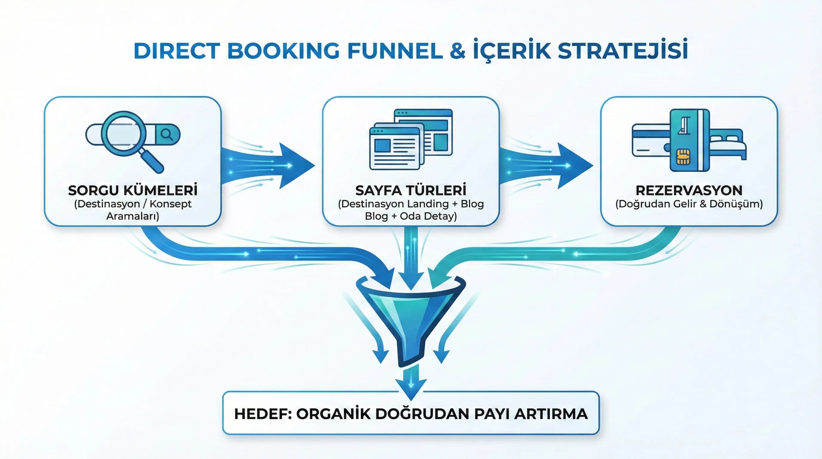 Direct booking funnel ve sayfa türleri