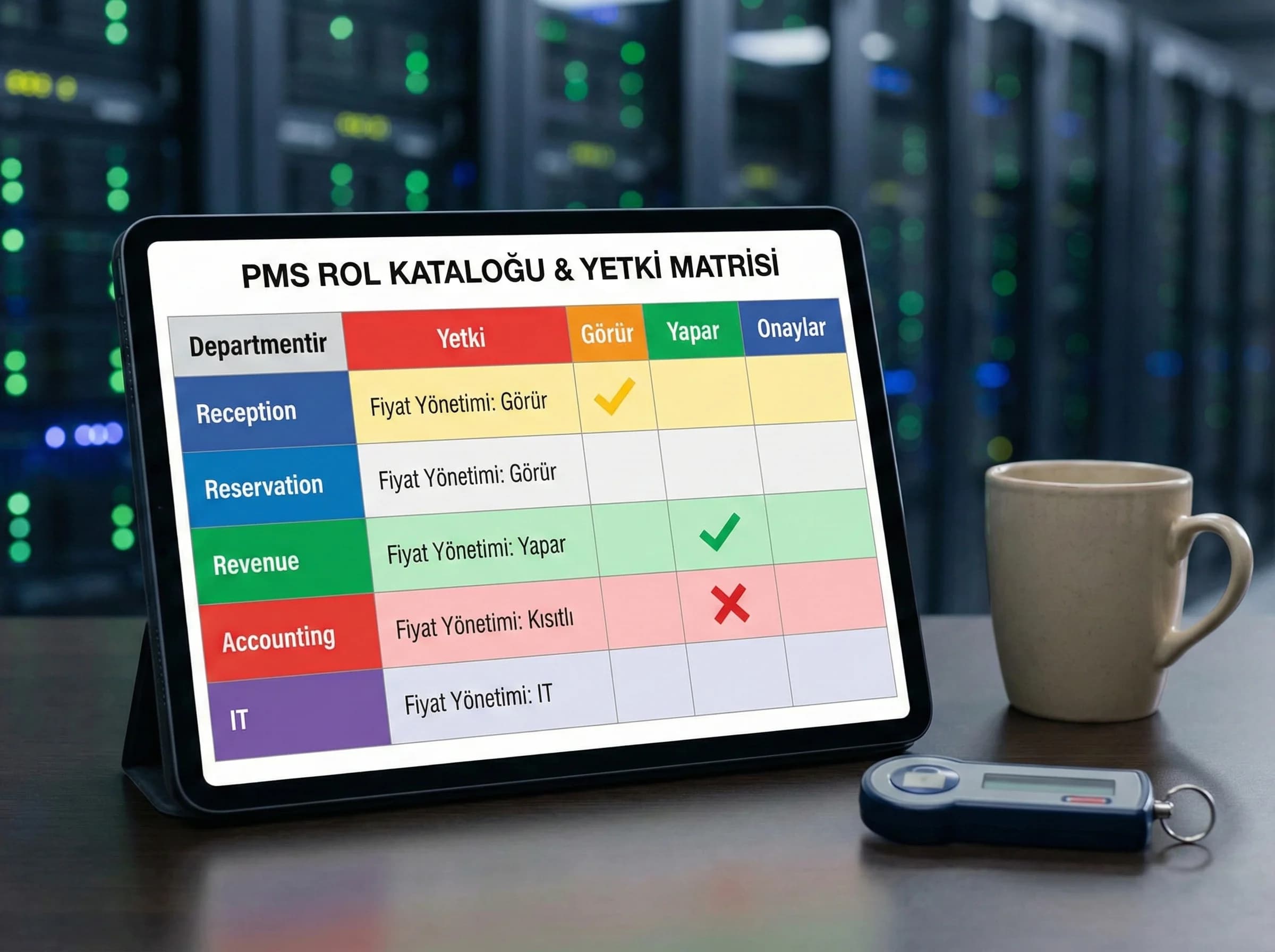 RBAC kurulum bölümüne giriş ayırıcı görsel, otel güvenlik bağlamı