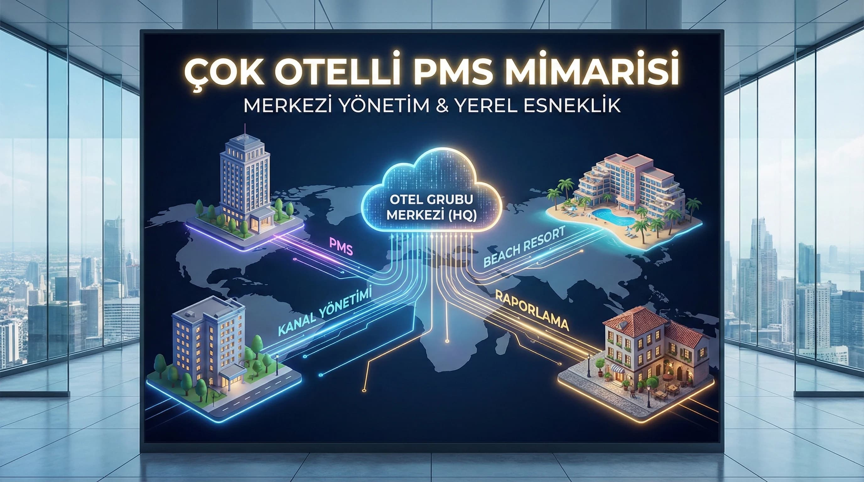 Çok Otelli Yapılarda PMS Mimarisi: Grup ve Zincir Oteller İçin En İyi Pratikler