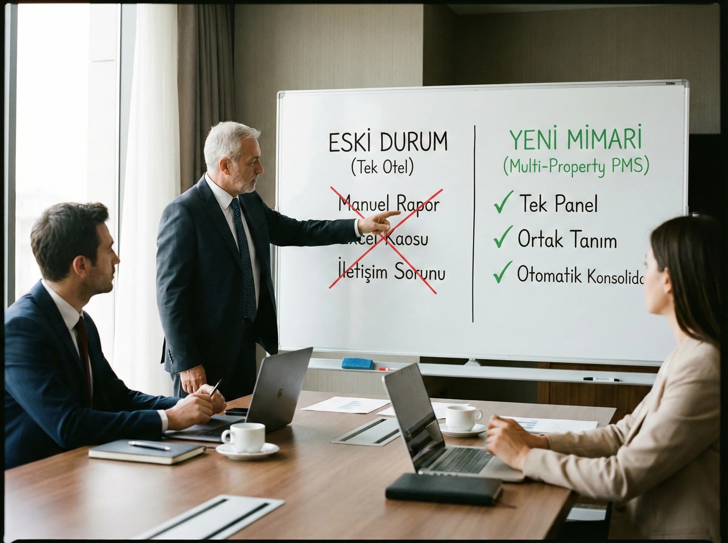 Tek tesisten çok otelli mimariye geçiş bölüm ayırıcı, otel grup operasyon bağlam