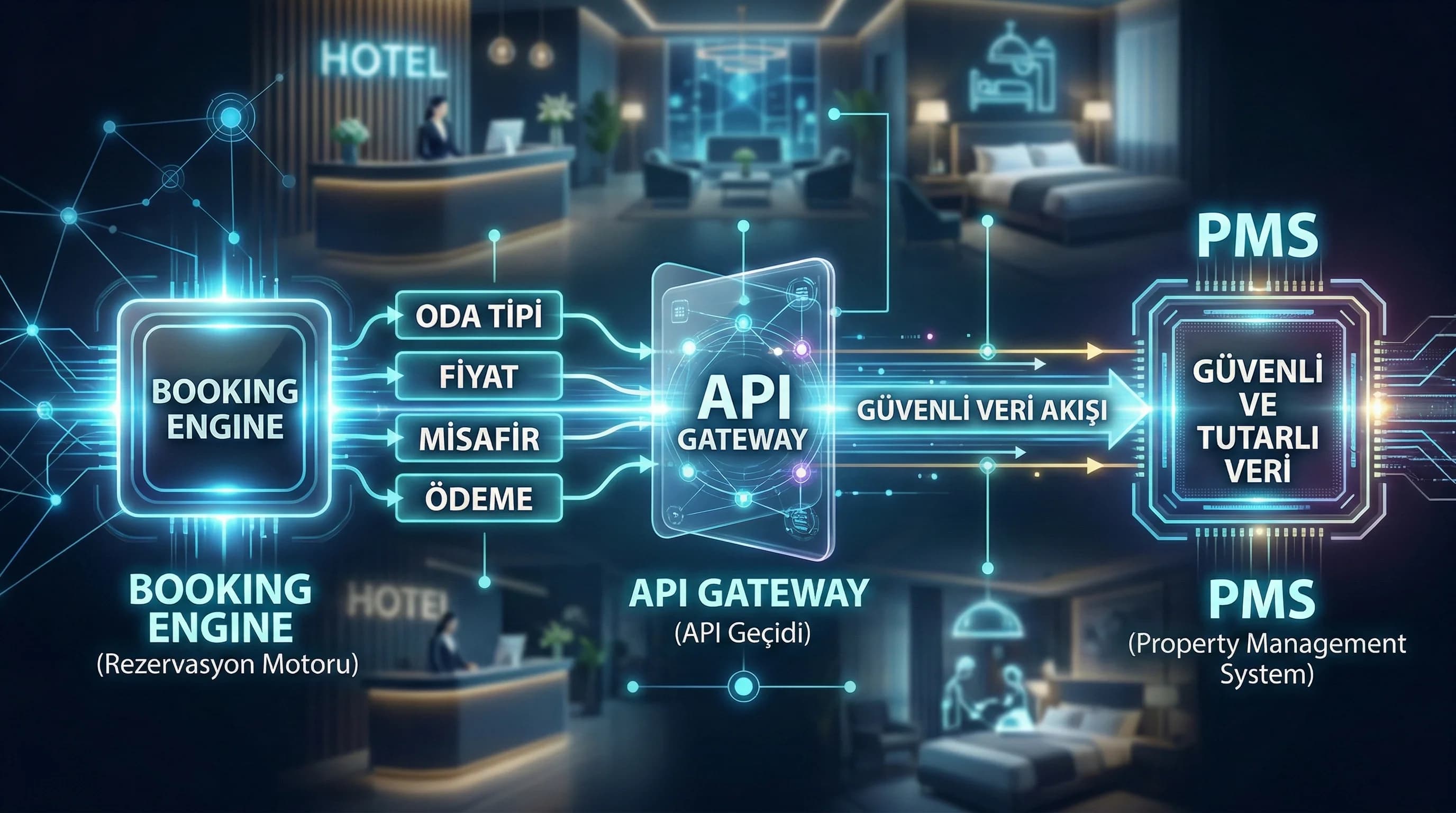 Ödeme ve onay akışı bölüm ayırıcı, otel online rezervasyon güveni bağlamı