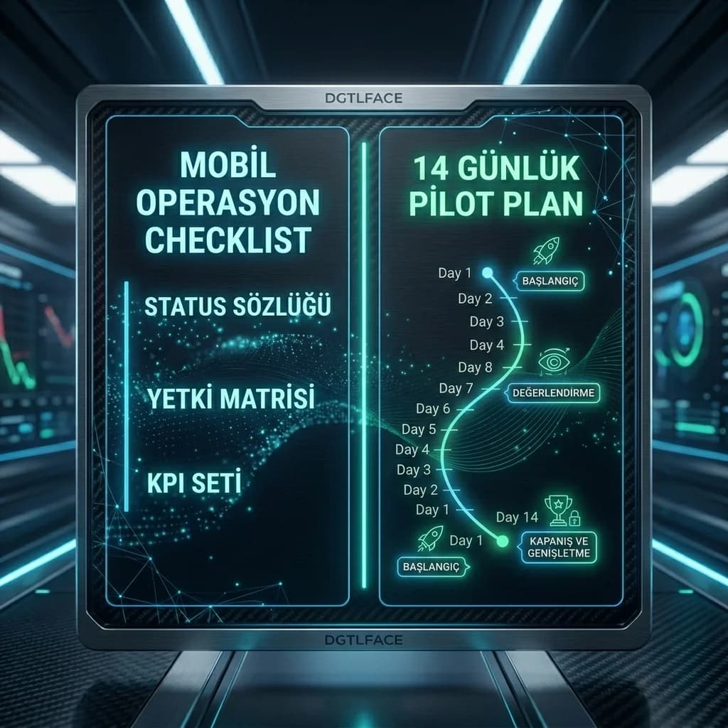 Mobil PMS’e geçiş 5 soru checklist kartı, otel operasyon hazırlık bağlamı”