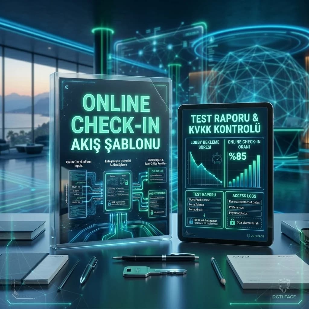 Online check-in entegrasyon test checklist kartı, otel go-live öncesi doğrulama