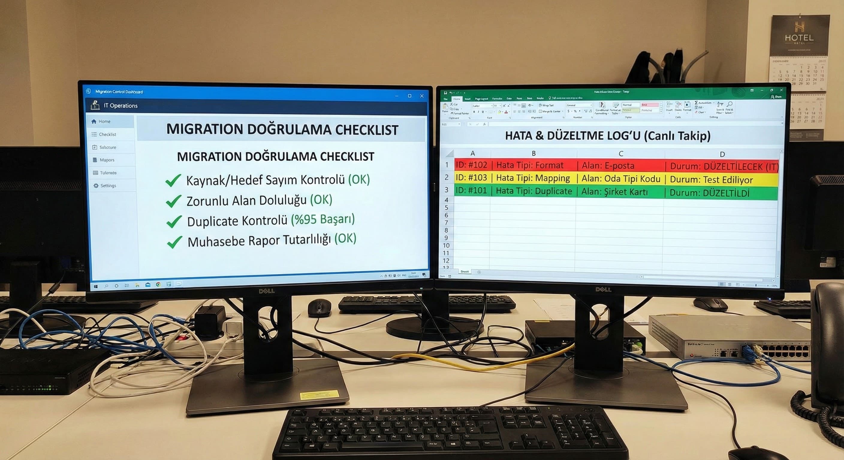 Migration test checklist’i