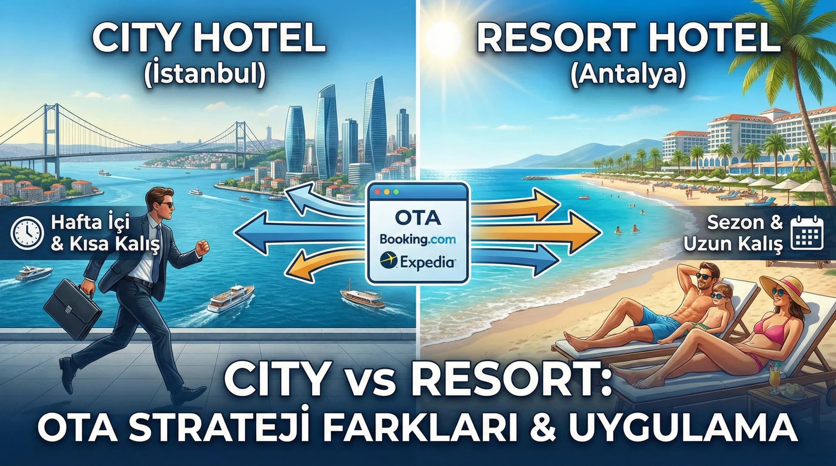City Hotel vs Resort: OTA Entegrasyonu ve Stratejisinde Temel Farklar